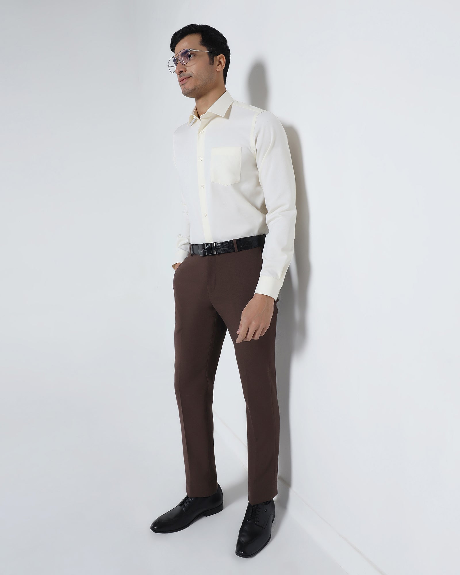 Brown Solid Trouser - Kings