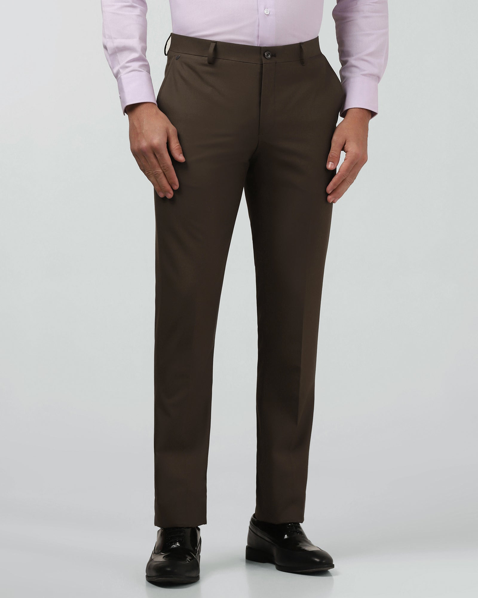 Brown Solid Trouser - Luis