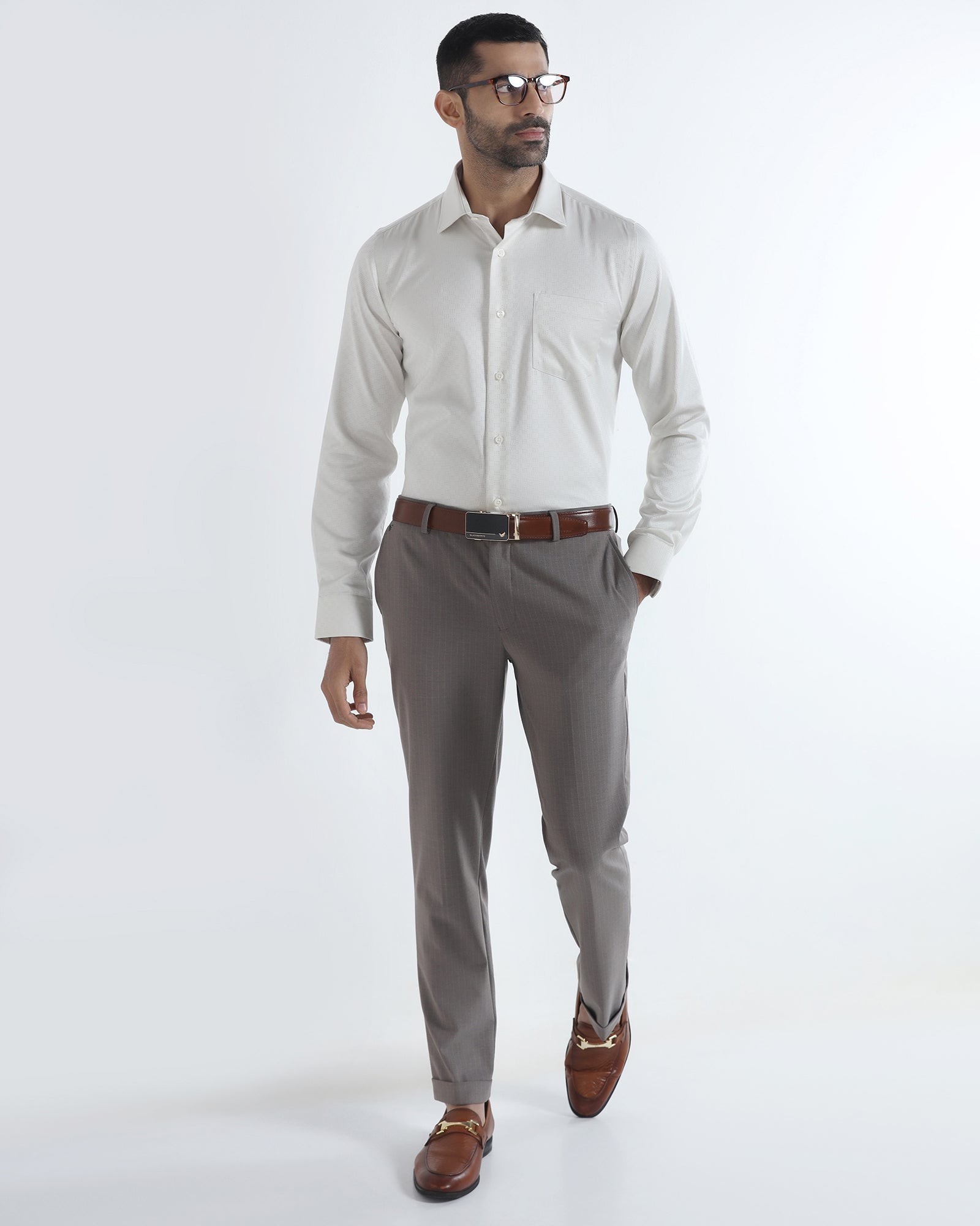 Brown Stripe Trouser - Warren