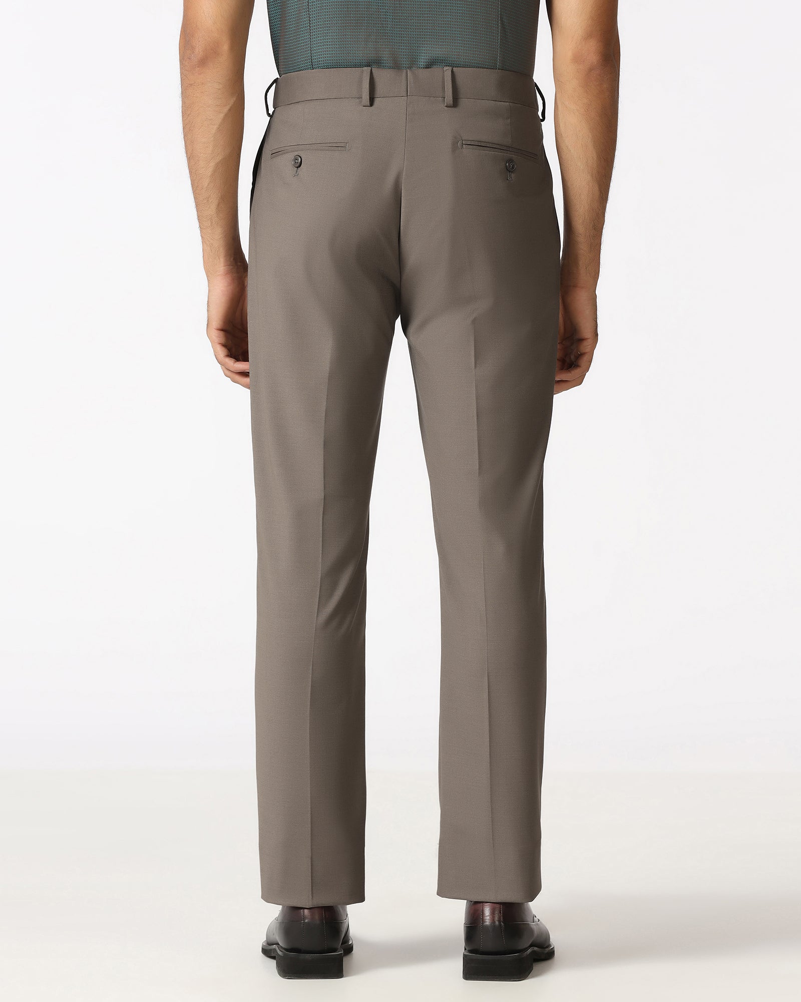 Brown Technowaist Solid Trouser - John