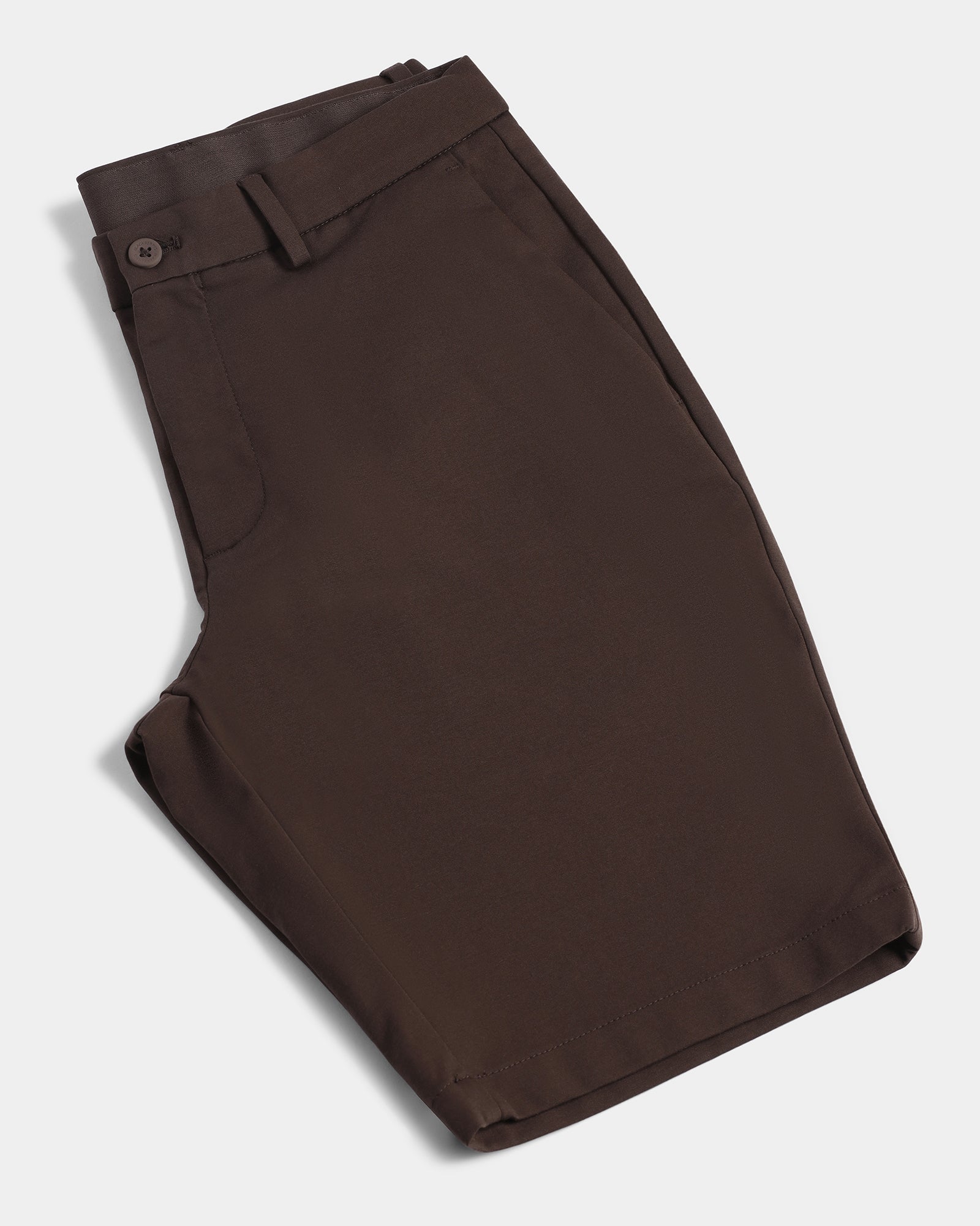 Brown TechPro Solid Shorts - Serry