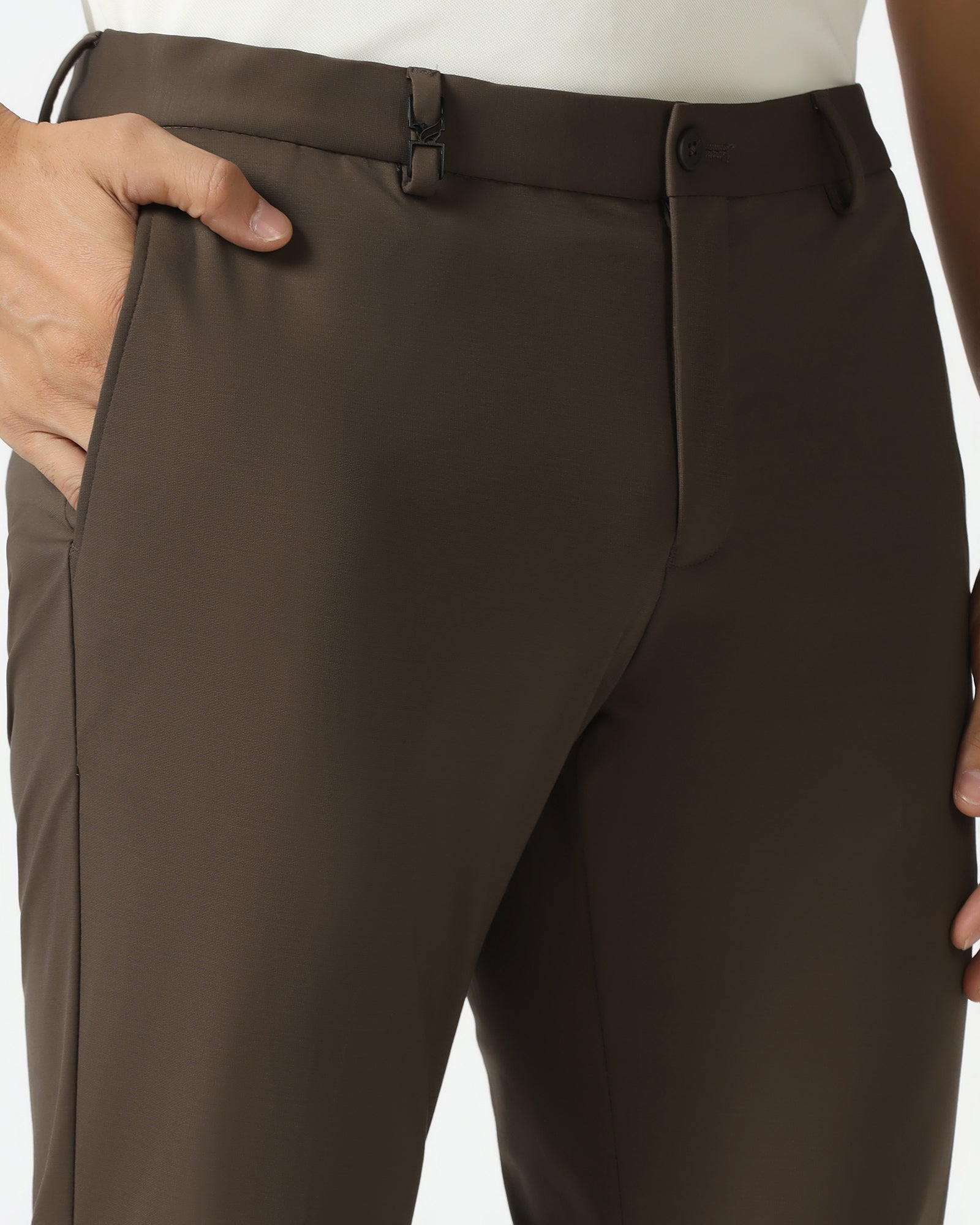 Brown Techpro Solid Trouser - Explorer