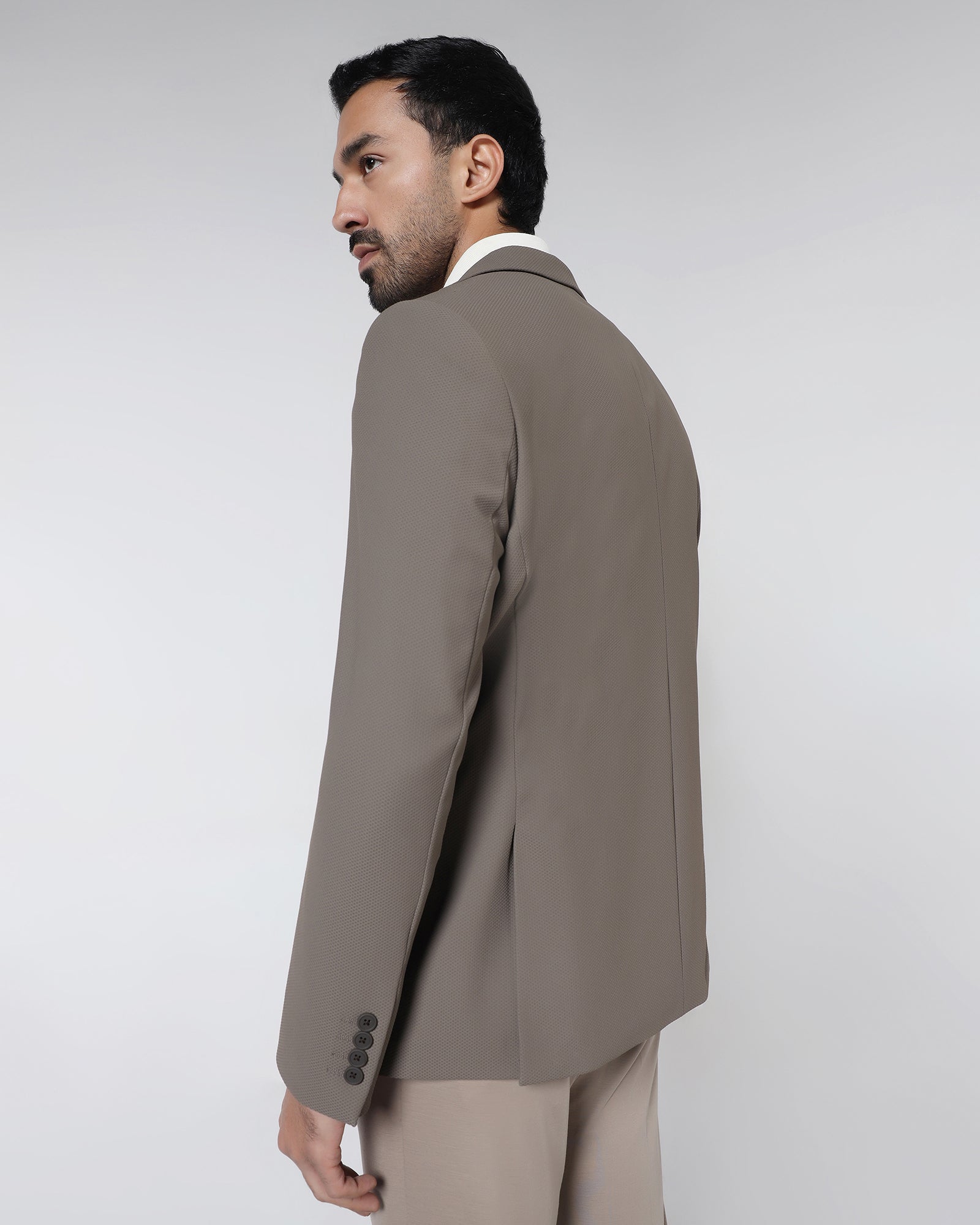 Brown TechPro Textured Blazer - Rodrygo