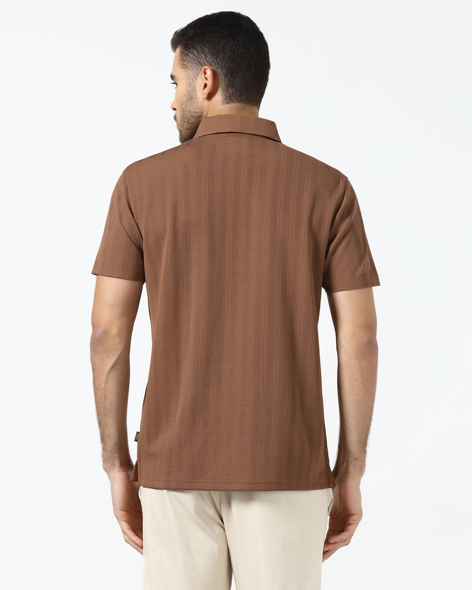 Brown TechPro Textured Polo - Jenny
