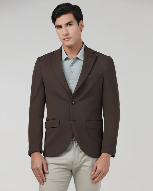 Brown Textured Blazer - Chris