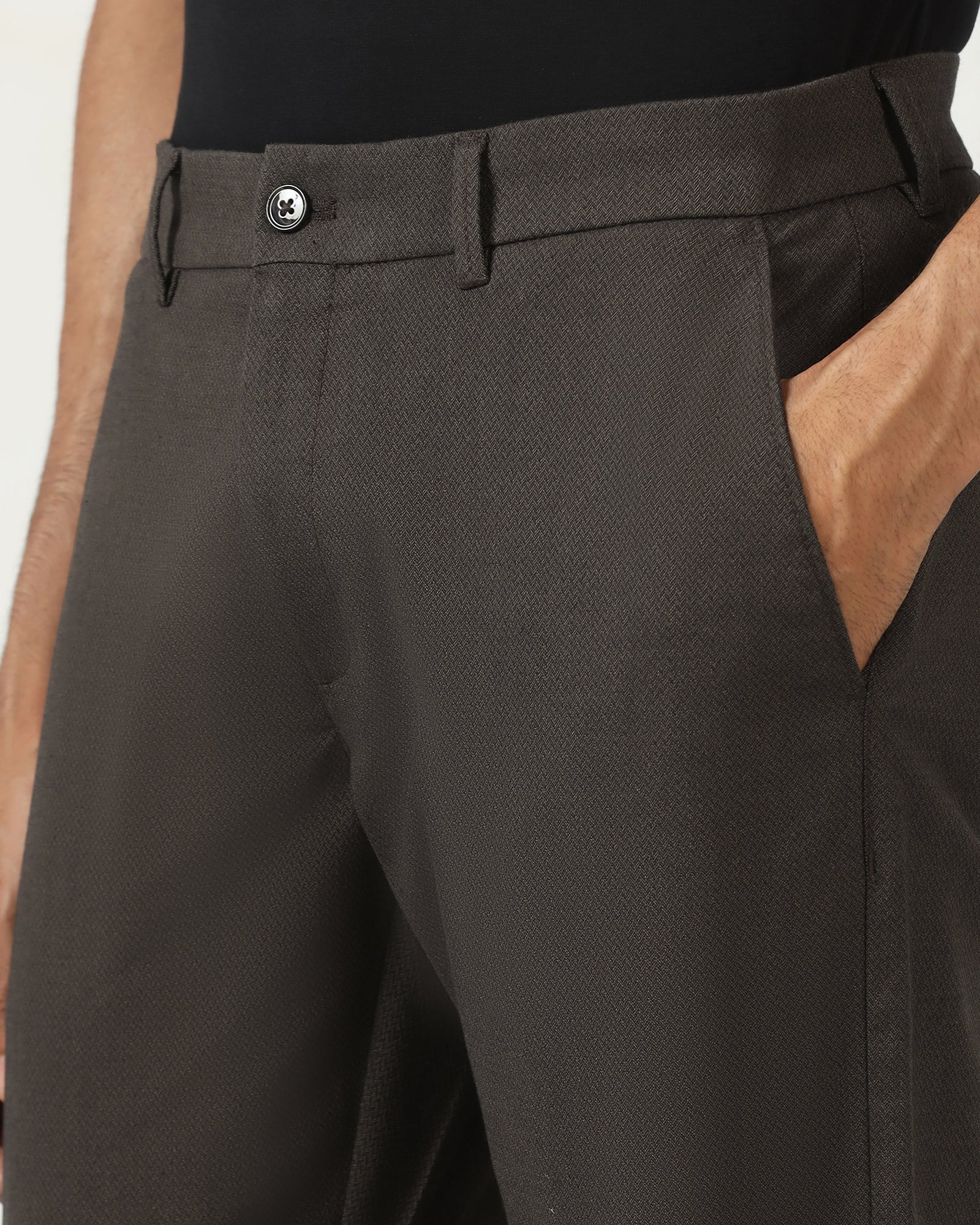 Brown Textured Khakis - Harry
