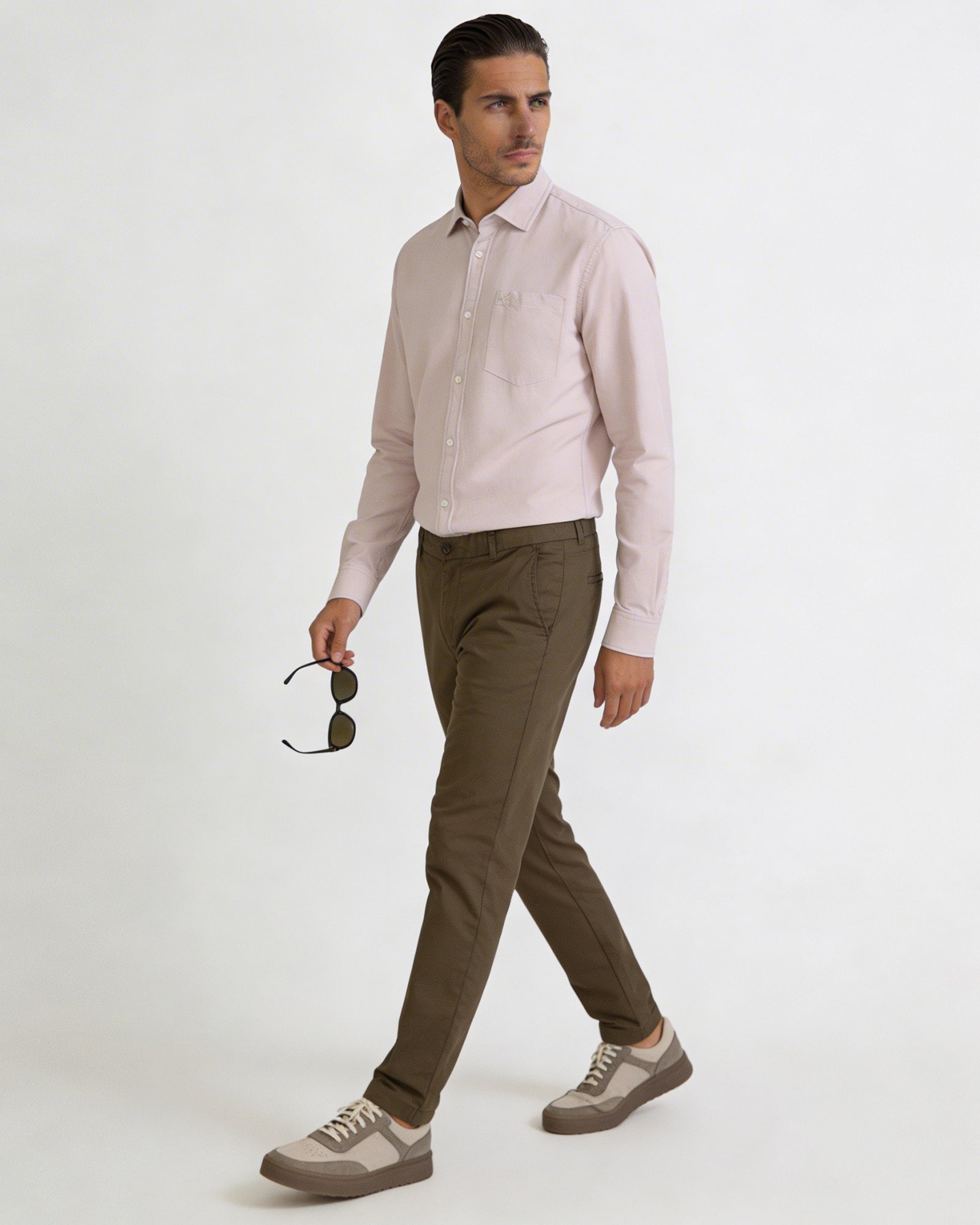 Brown Textured Khakis - Perch