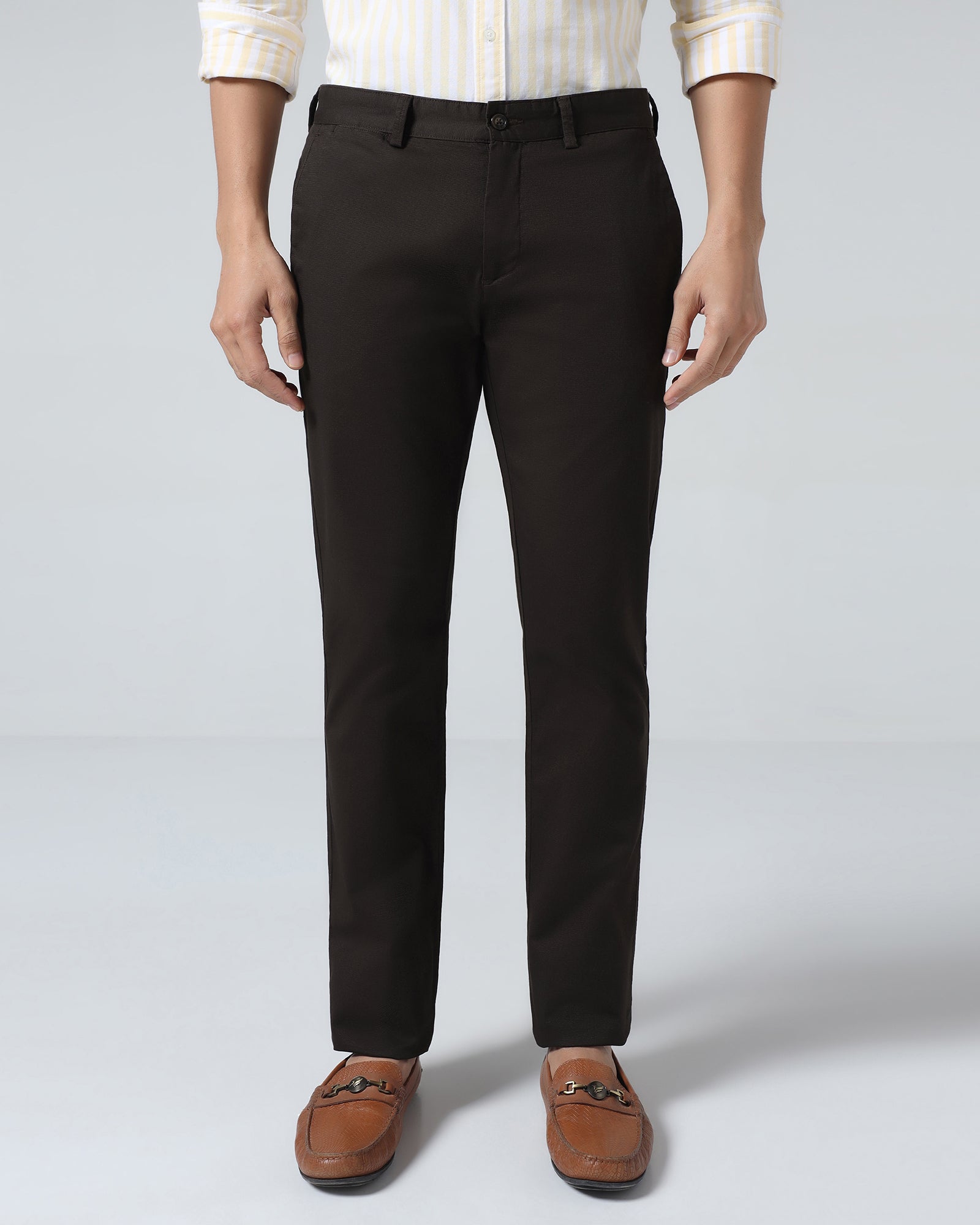 Brown Textured Khakis - Portico