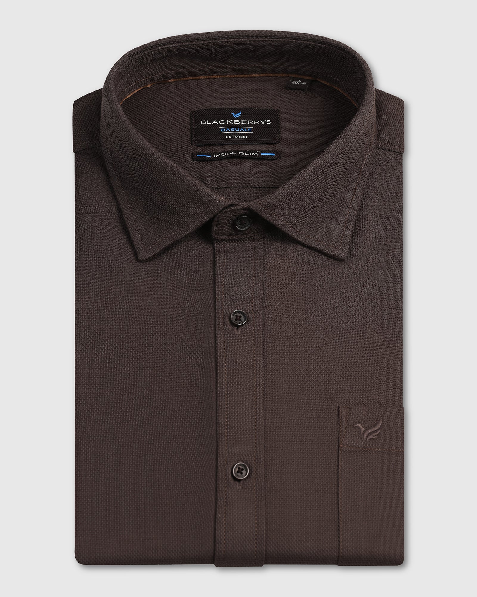 Brown Textured Shirt - Caty