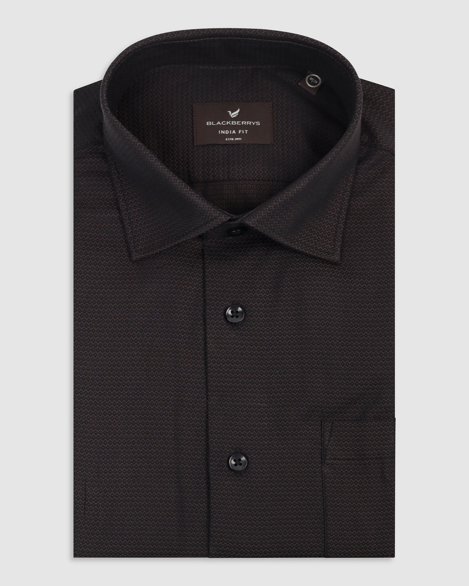 Brown Textured Shirt - Robin