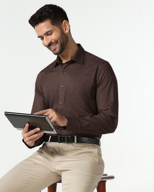 Brown Textured Shirt - Roster