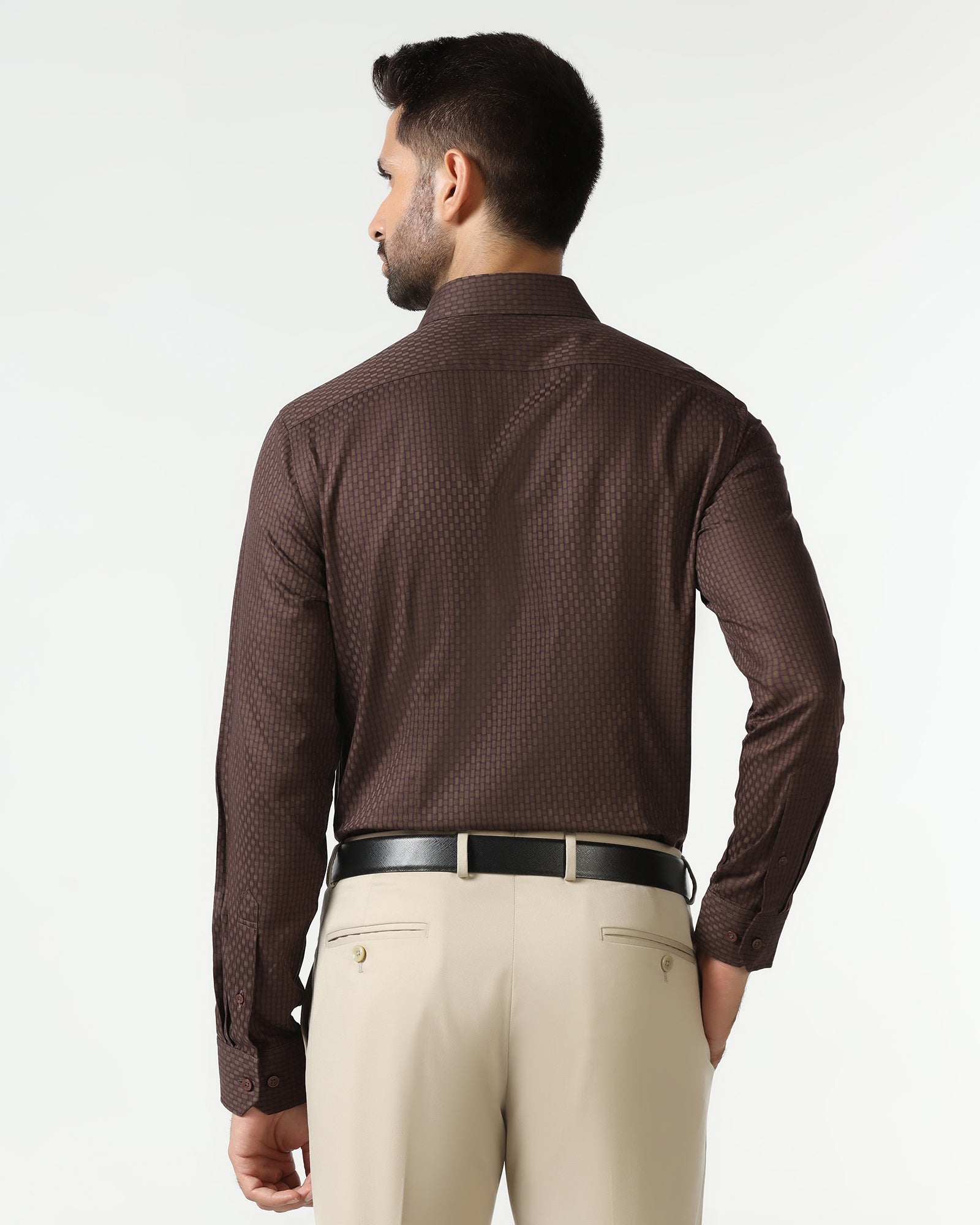 Brown Textured Shirt - Roster