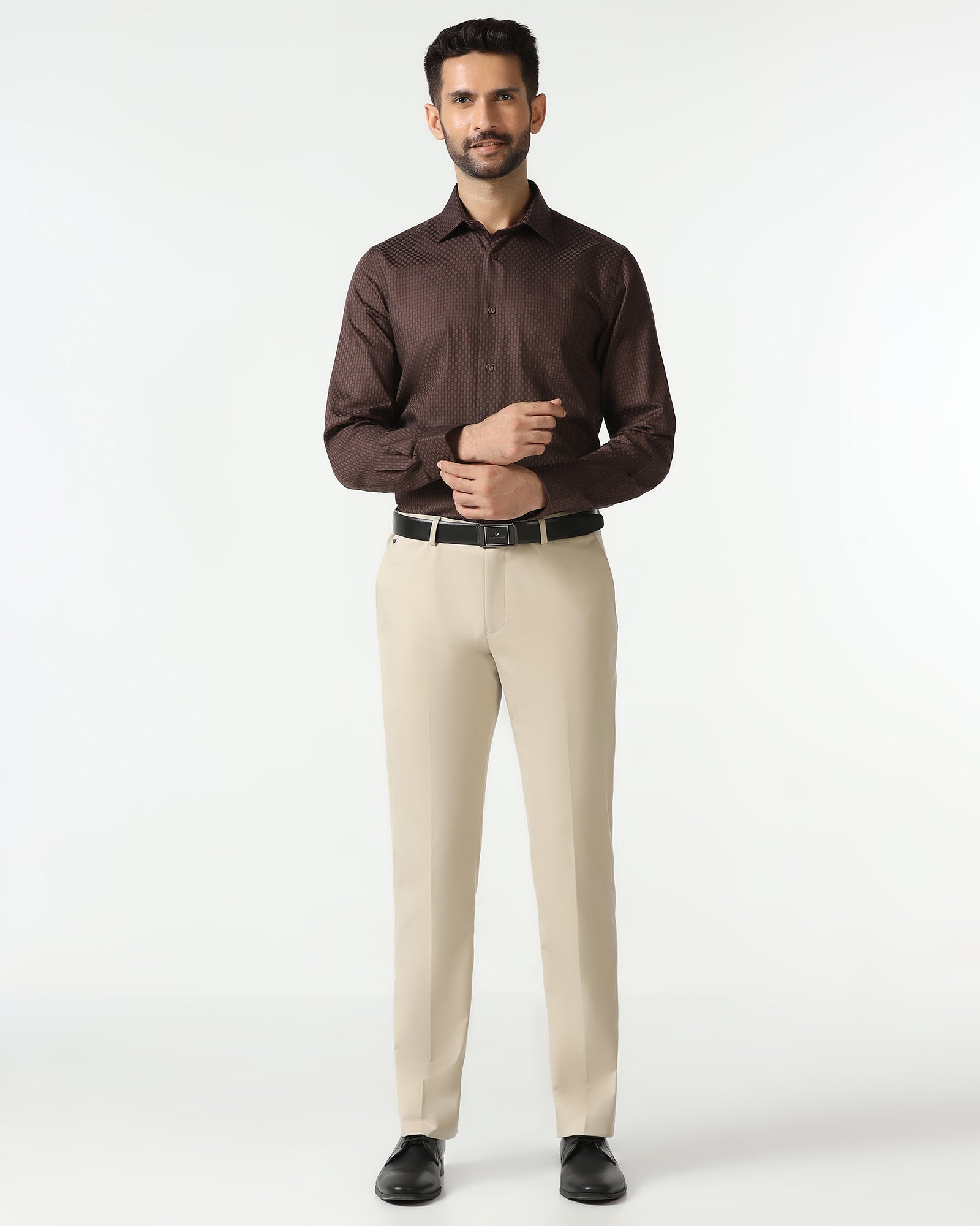 Brown Textured Shirt - Roster