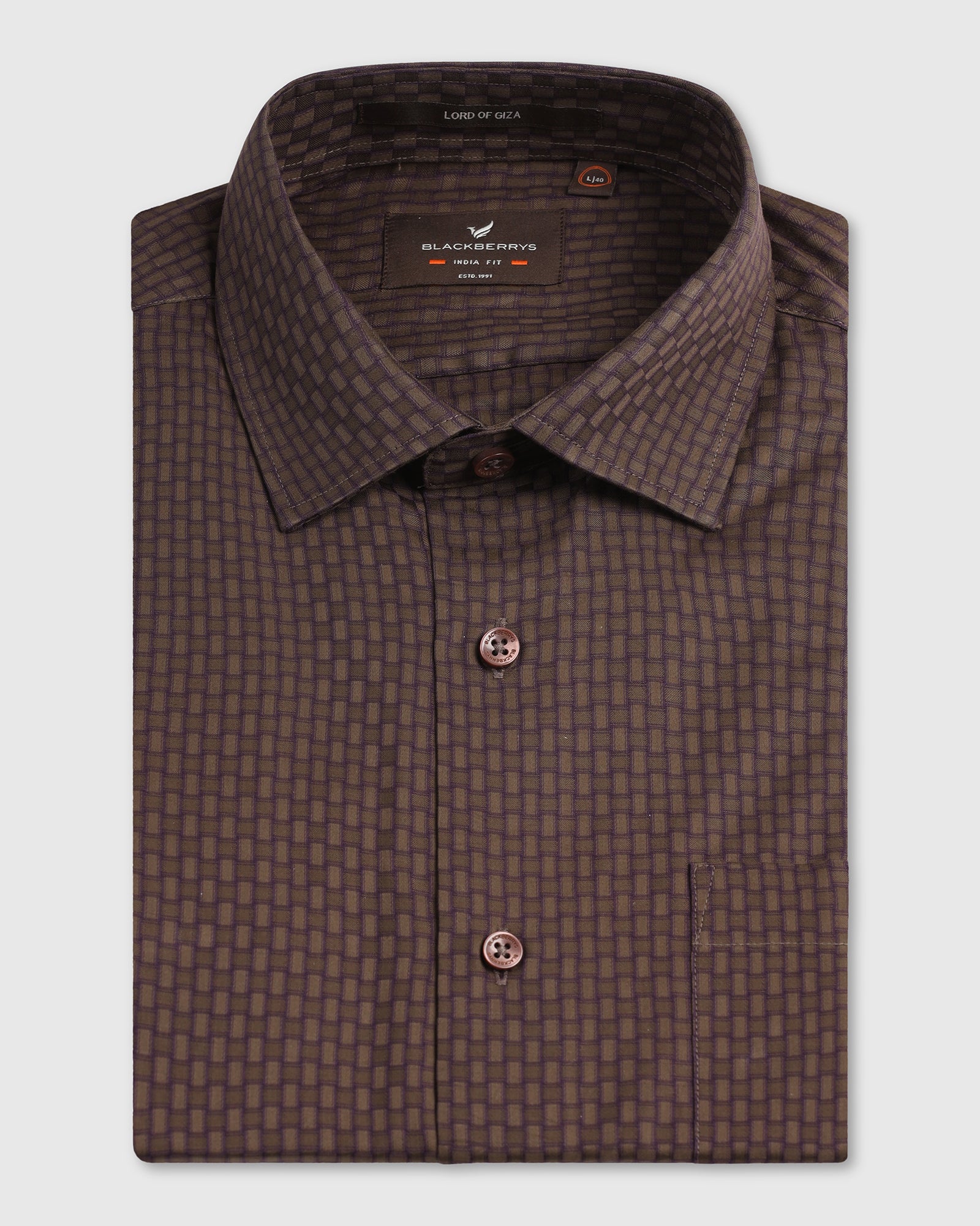 Brown Textured Shirt - Roster