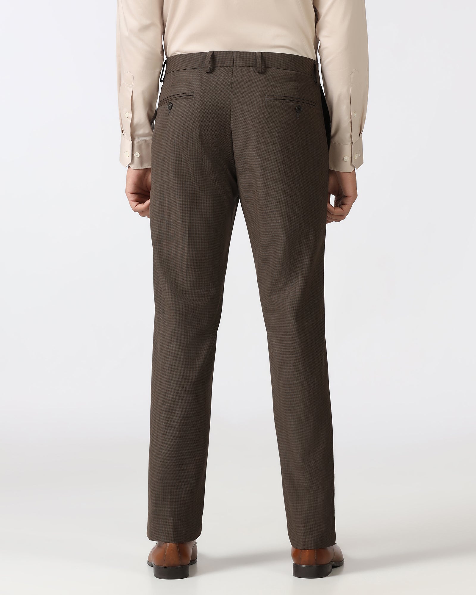 Brown Textured Trouser - Cardon