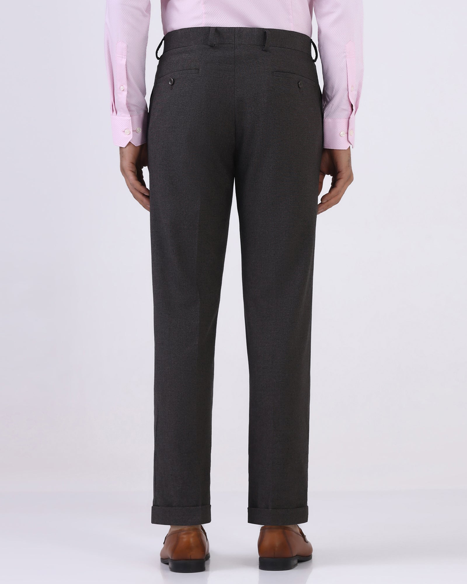 Brown Textured Trouser - David