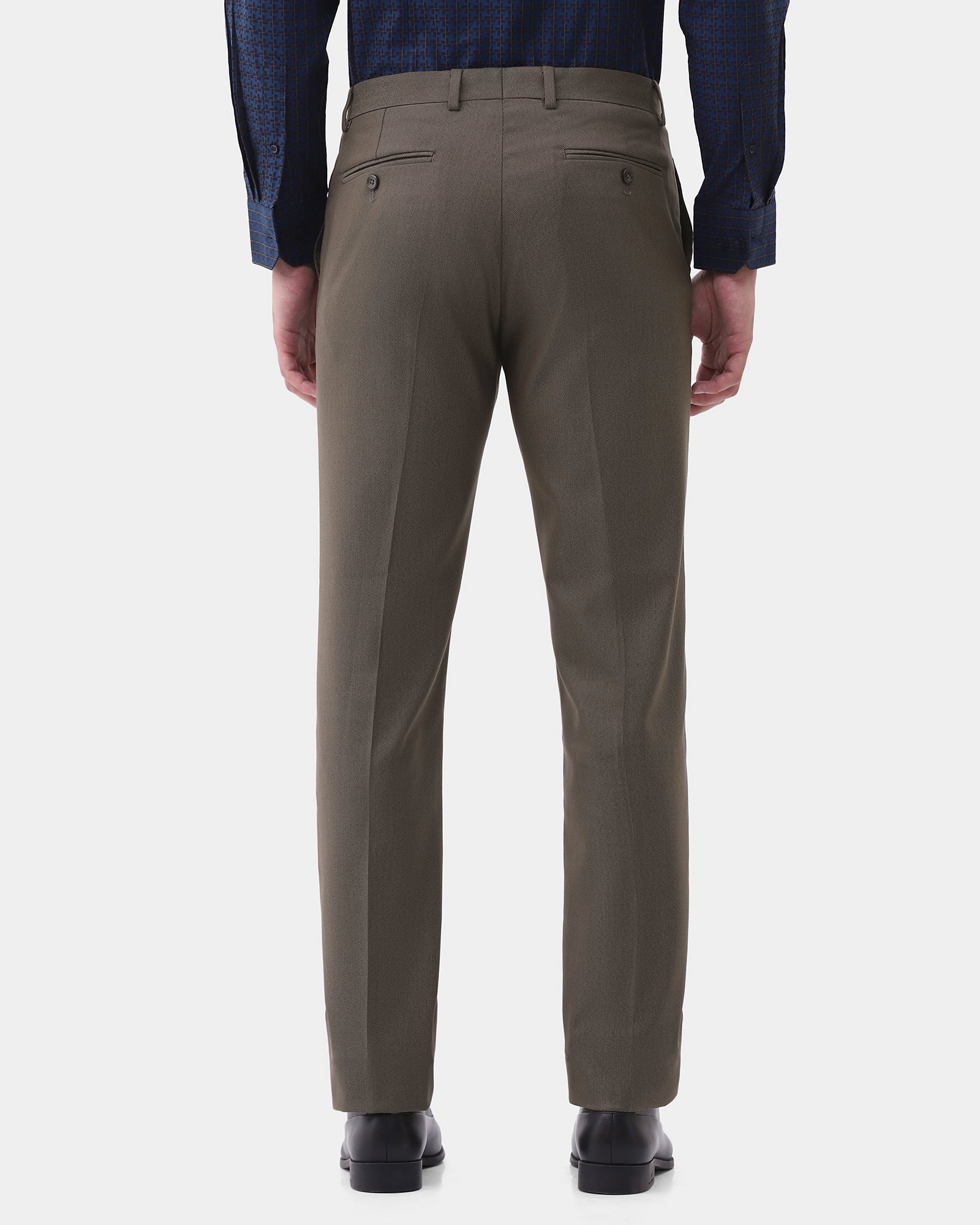 Brown Textured Trouser - Mare