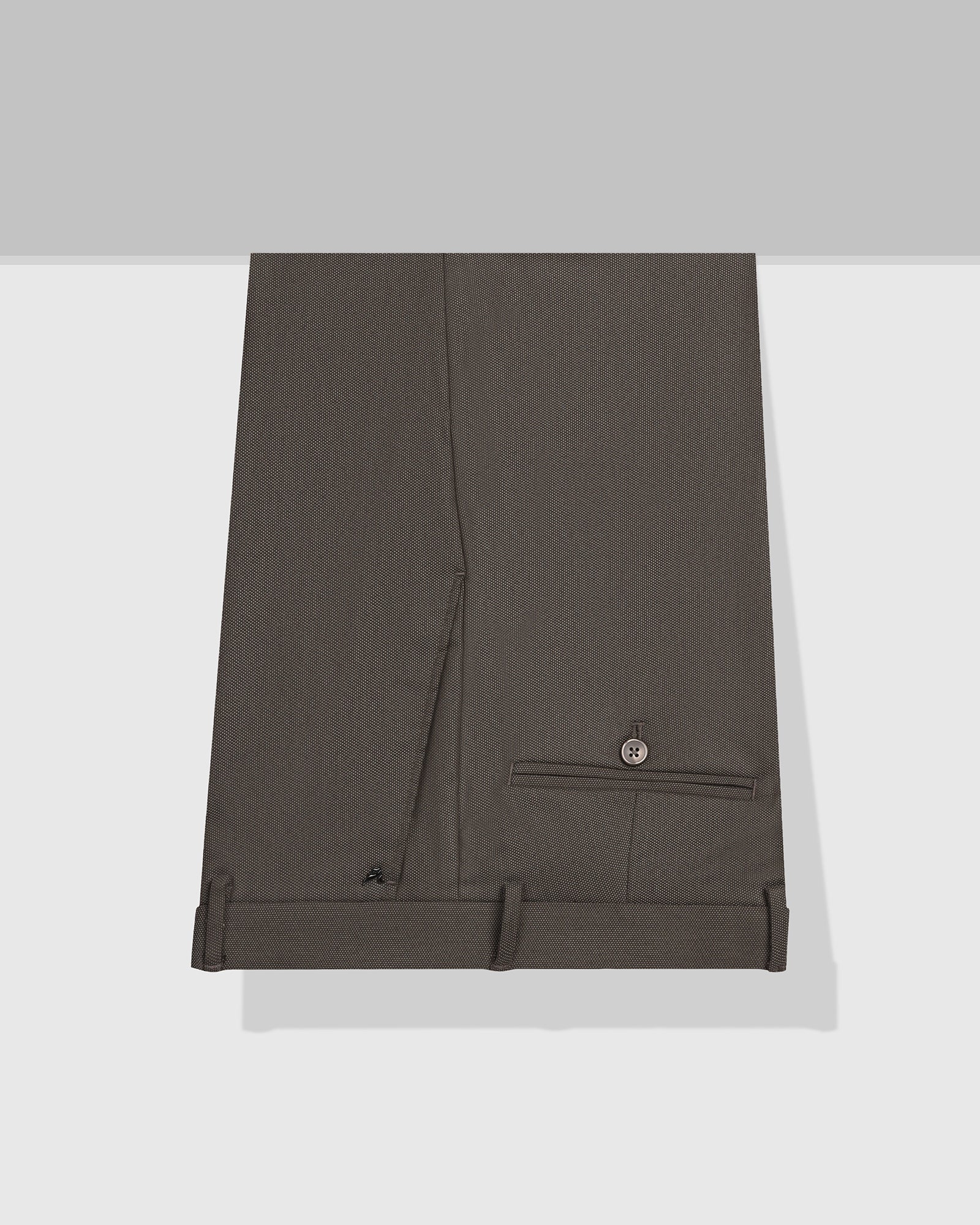 Brown Textured Trouser - Monk