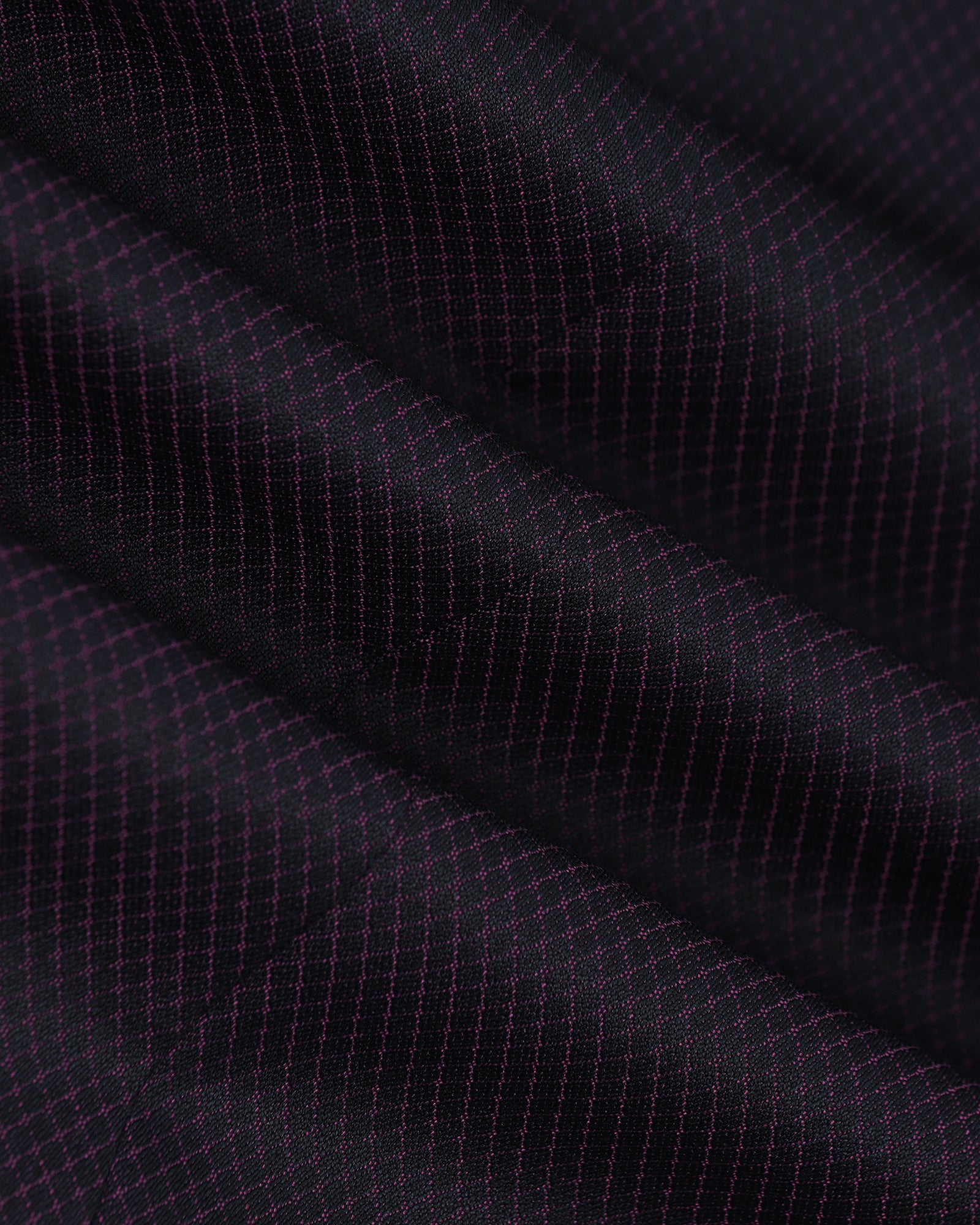 Three Piece Wine Textured Formal Suit - Banhoff