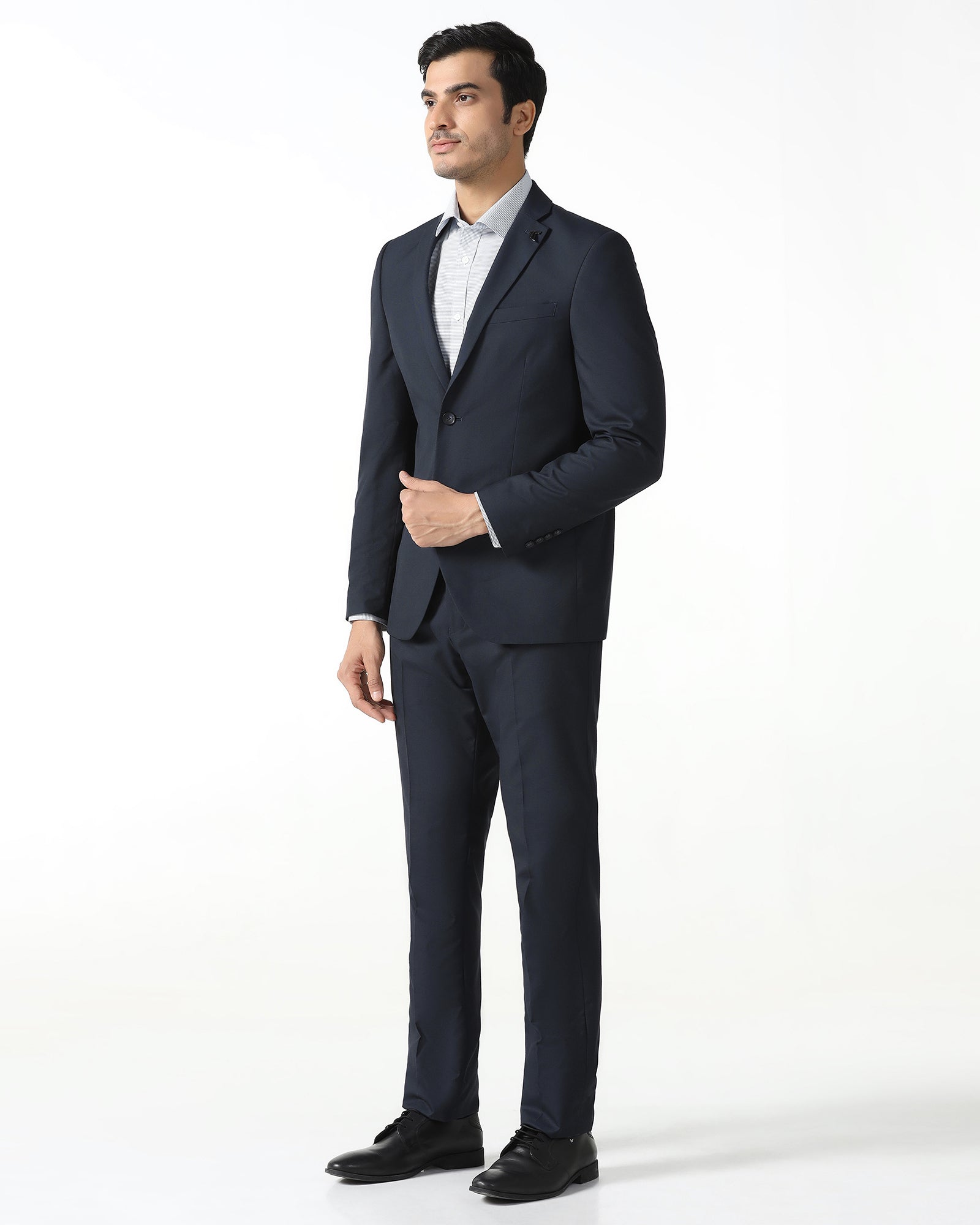 Navy Two Piece Solid Suit - Jorris