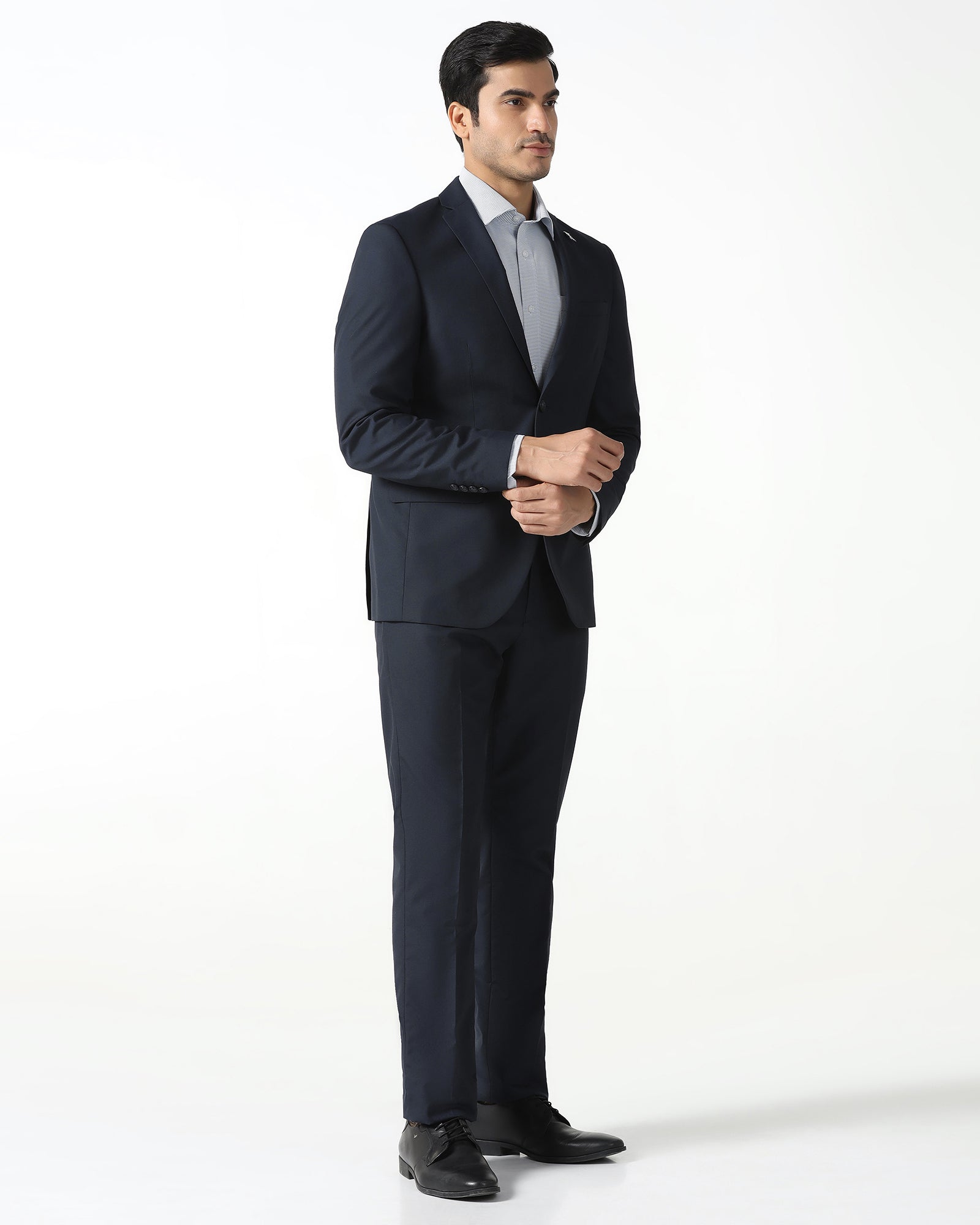 Navy Two Piece Solid Suit - Jorris