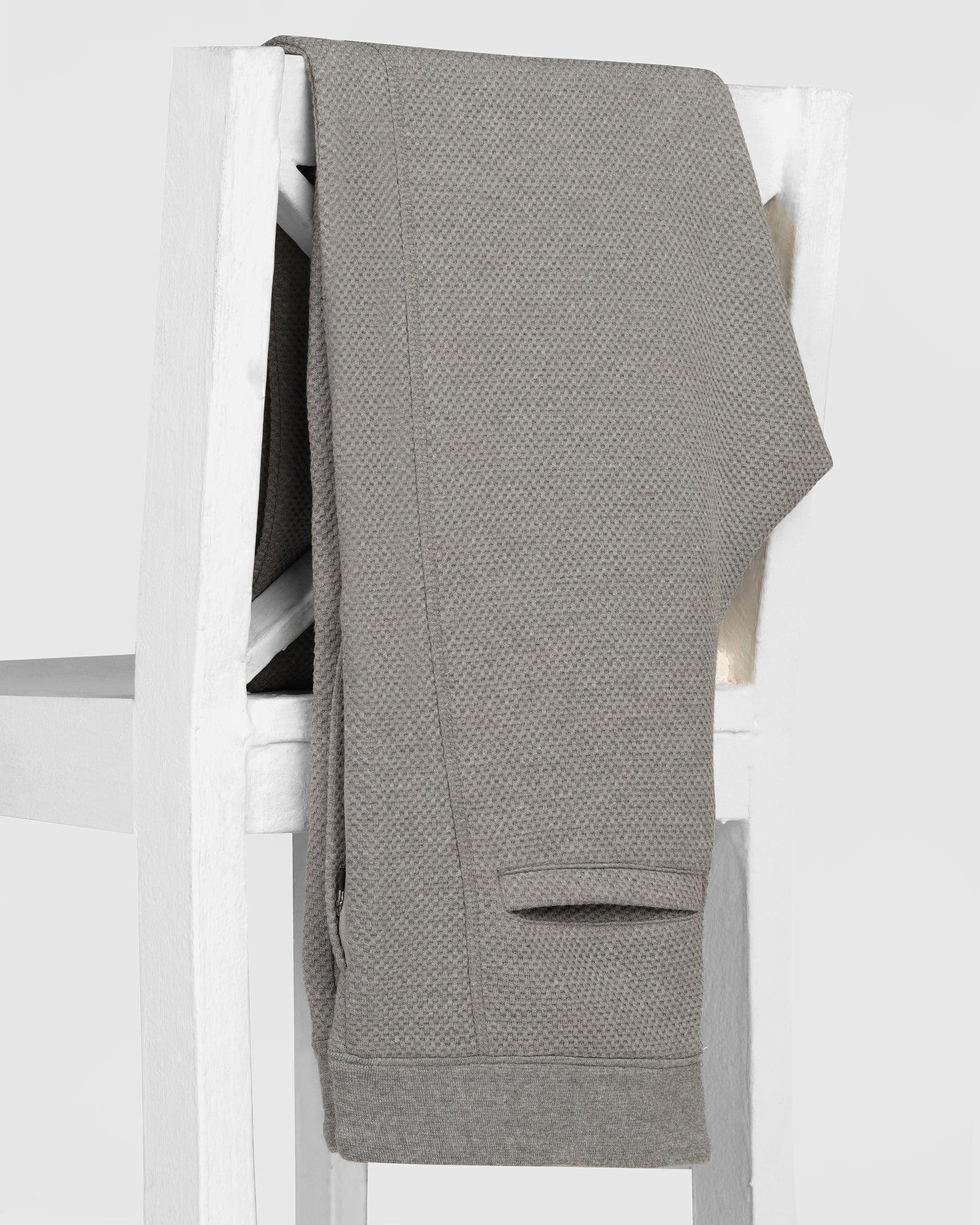 Casual Grey Solid Jogger - Roddy - Blackberrys