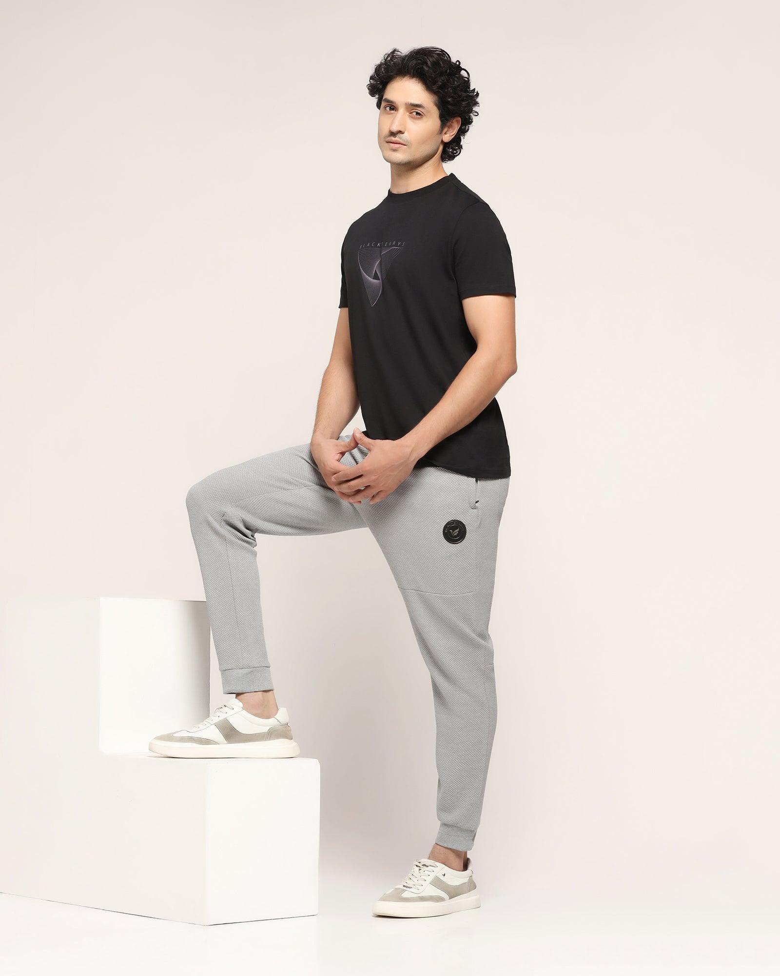 Casual Grey Solid Jogger - Roddy - Blackberrys