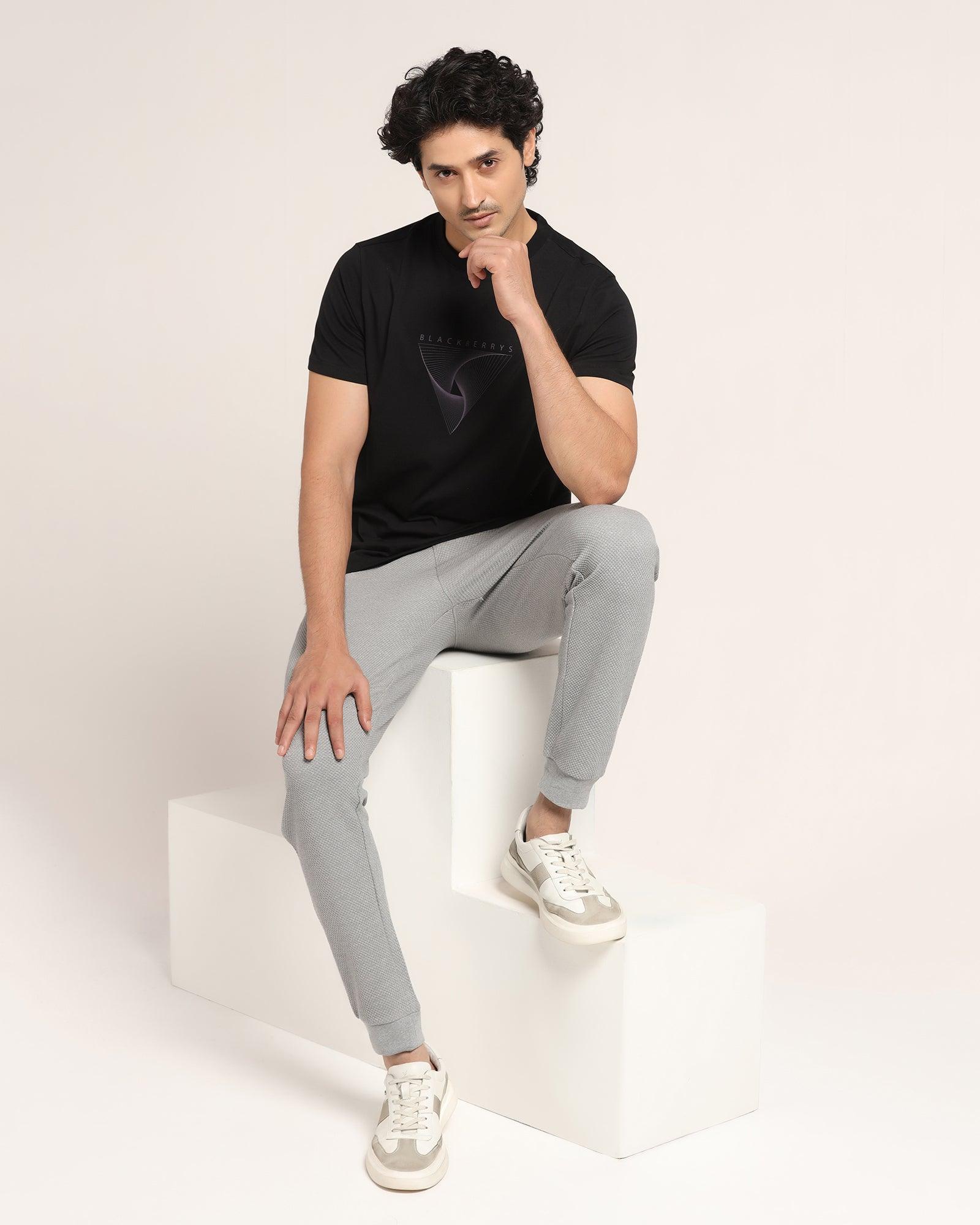 Casual Grey Solid Jogger - Roddy - Blackberrys