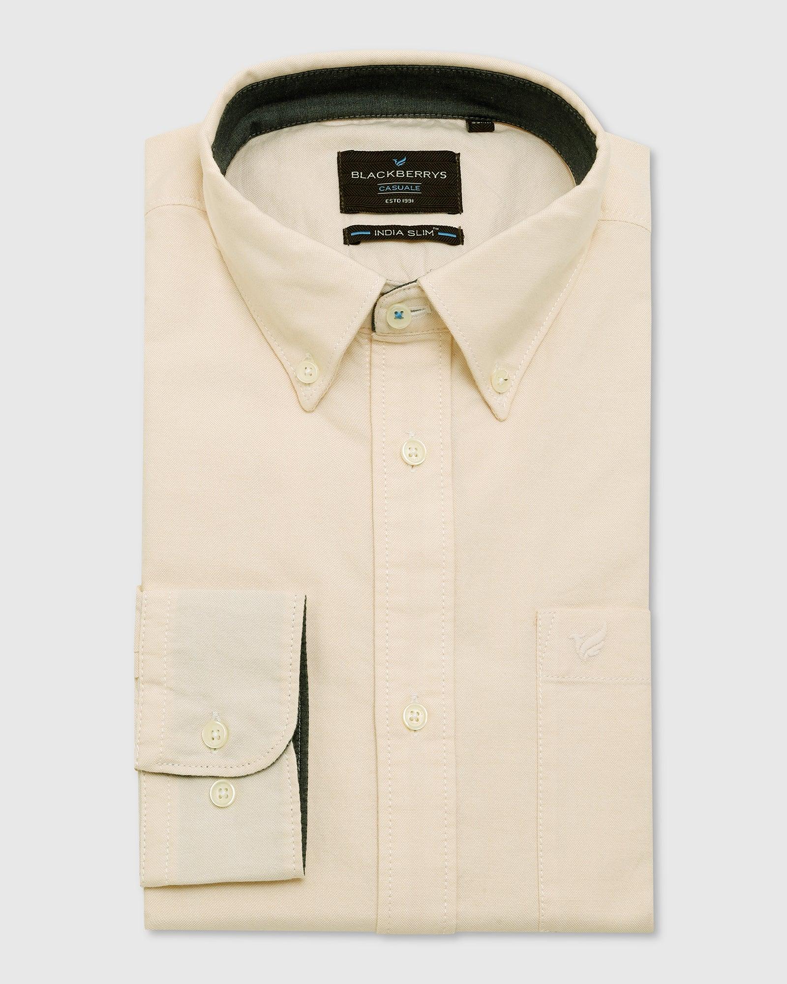 Casual Brown Solid Shirt - Tonic - Blackberrys