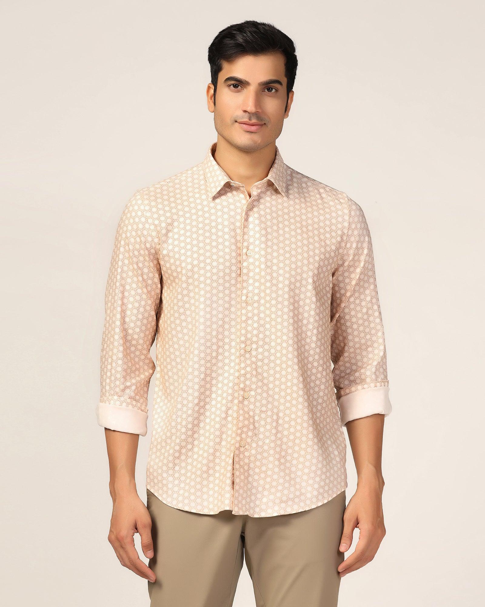 Casual Beige Printed Shirt - Maken - Blackberrys
