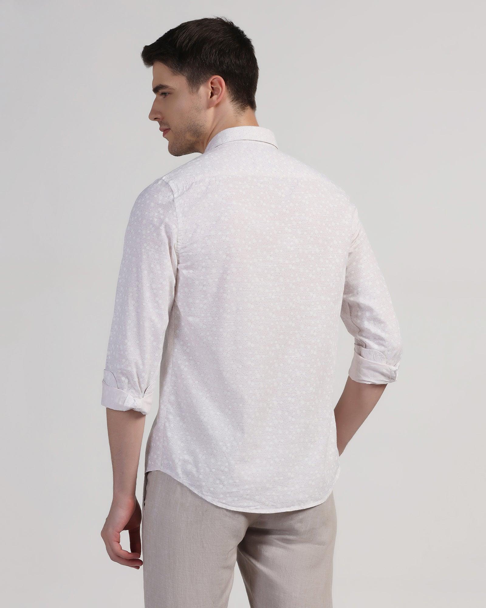 Casual Beige Printed Shirt - Salsa - Blackberrys