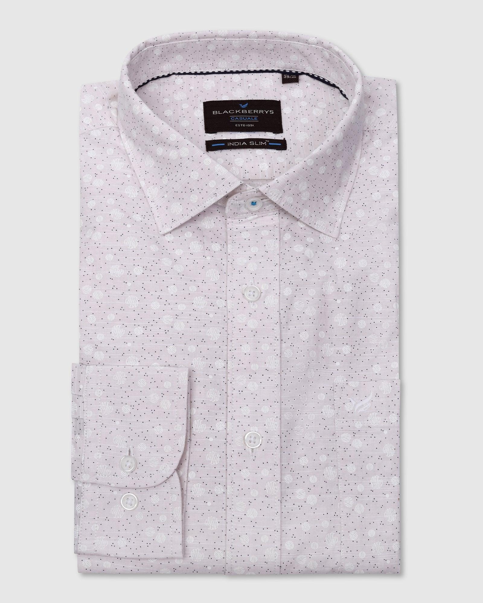 Casual Beige Printed Shirt - Salsa - Blackberrys