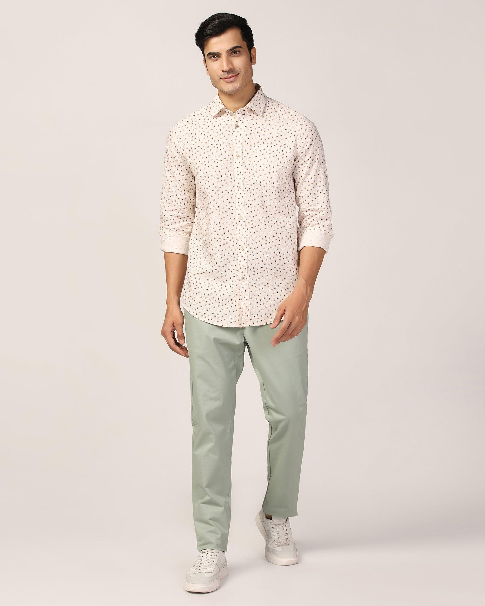 Casual Beige Printed Shirt - Ziff - Blackberrys