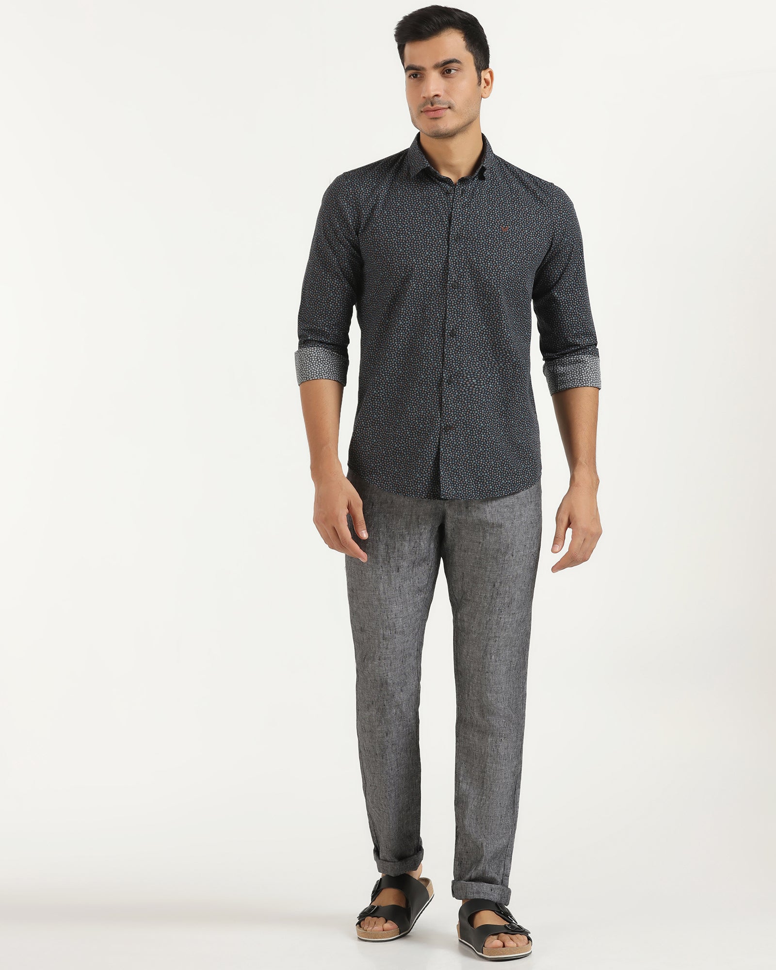 Casual Black Printed Shirt - Ritsu