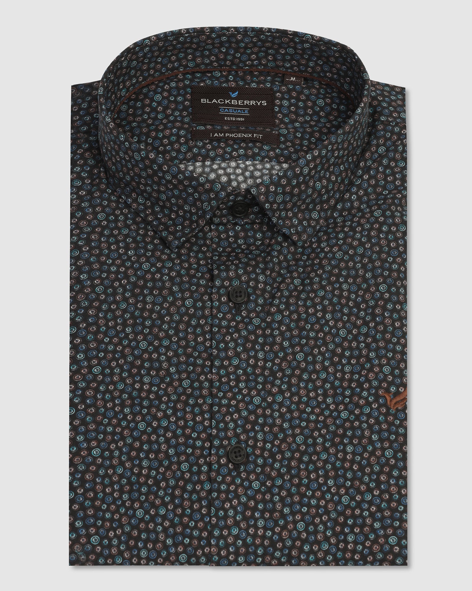 Casual Black Printed Shirt - Ritsu