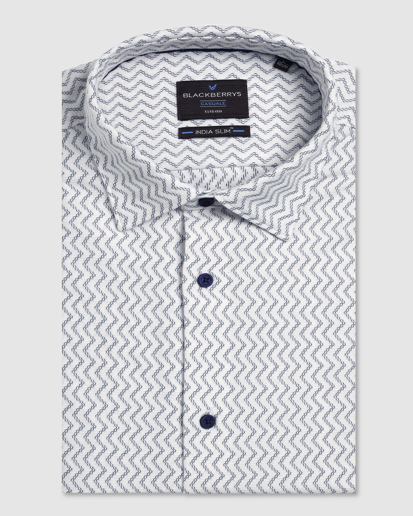 Casual Black Jacquard Shirt - Shaolin