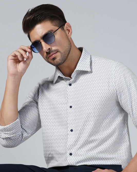 Casual Black Jacquard Shirt - Shaolin