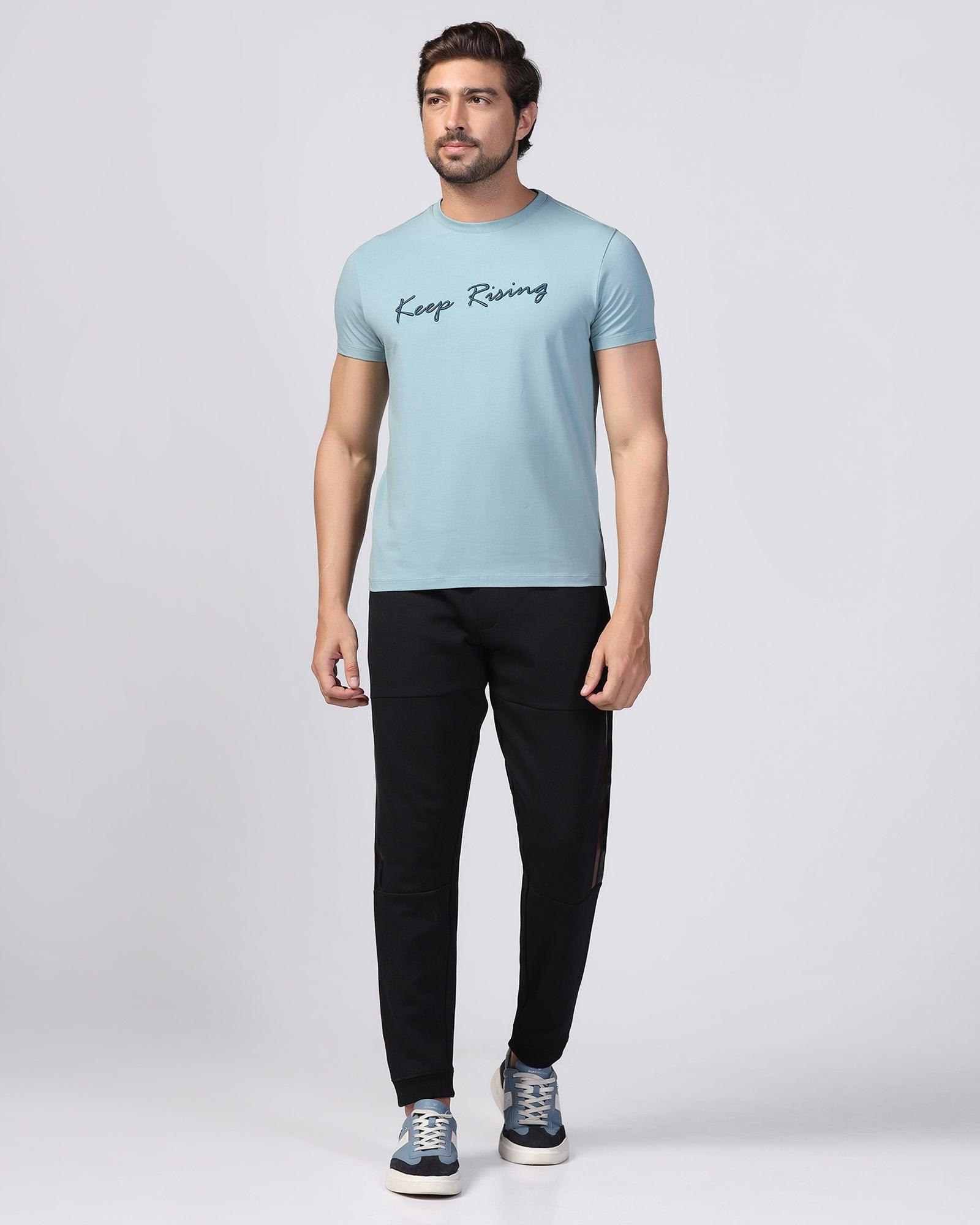 Casual Black Solid Jogger - Boss