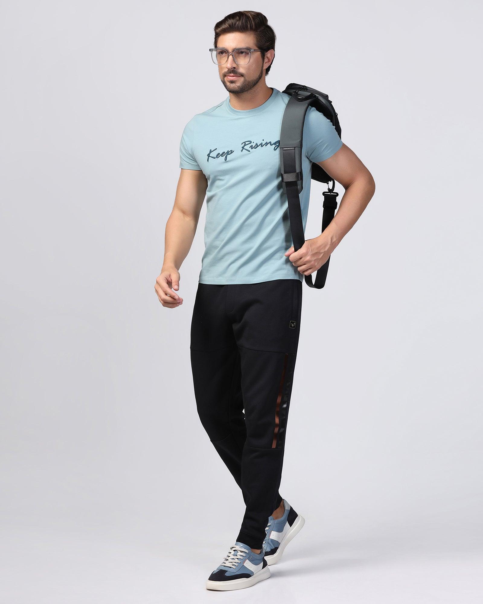 Casual Black Solid Jogger - Boss