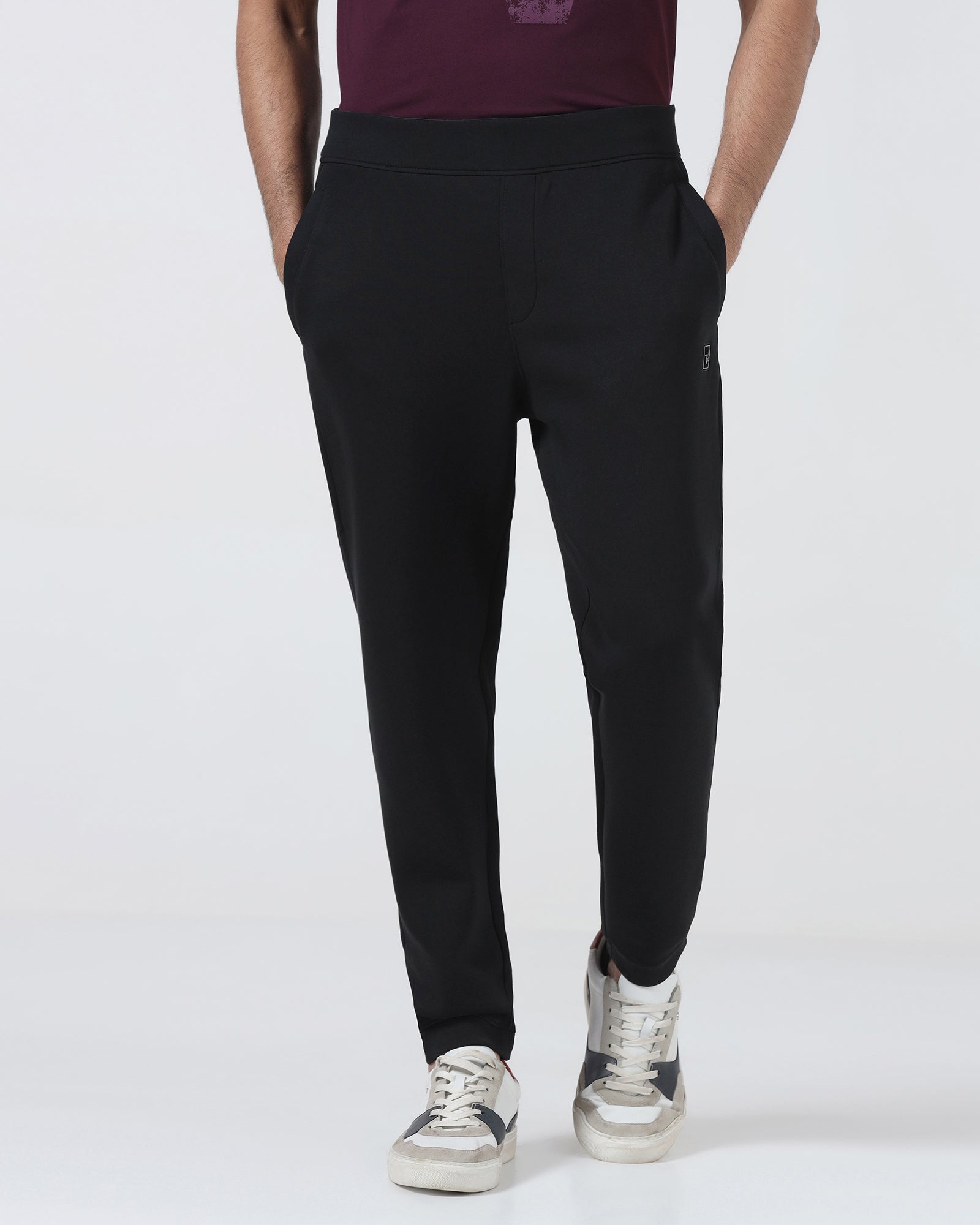 Casual Black Solid Jogger - Ryukk