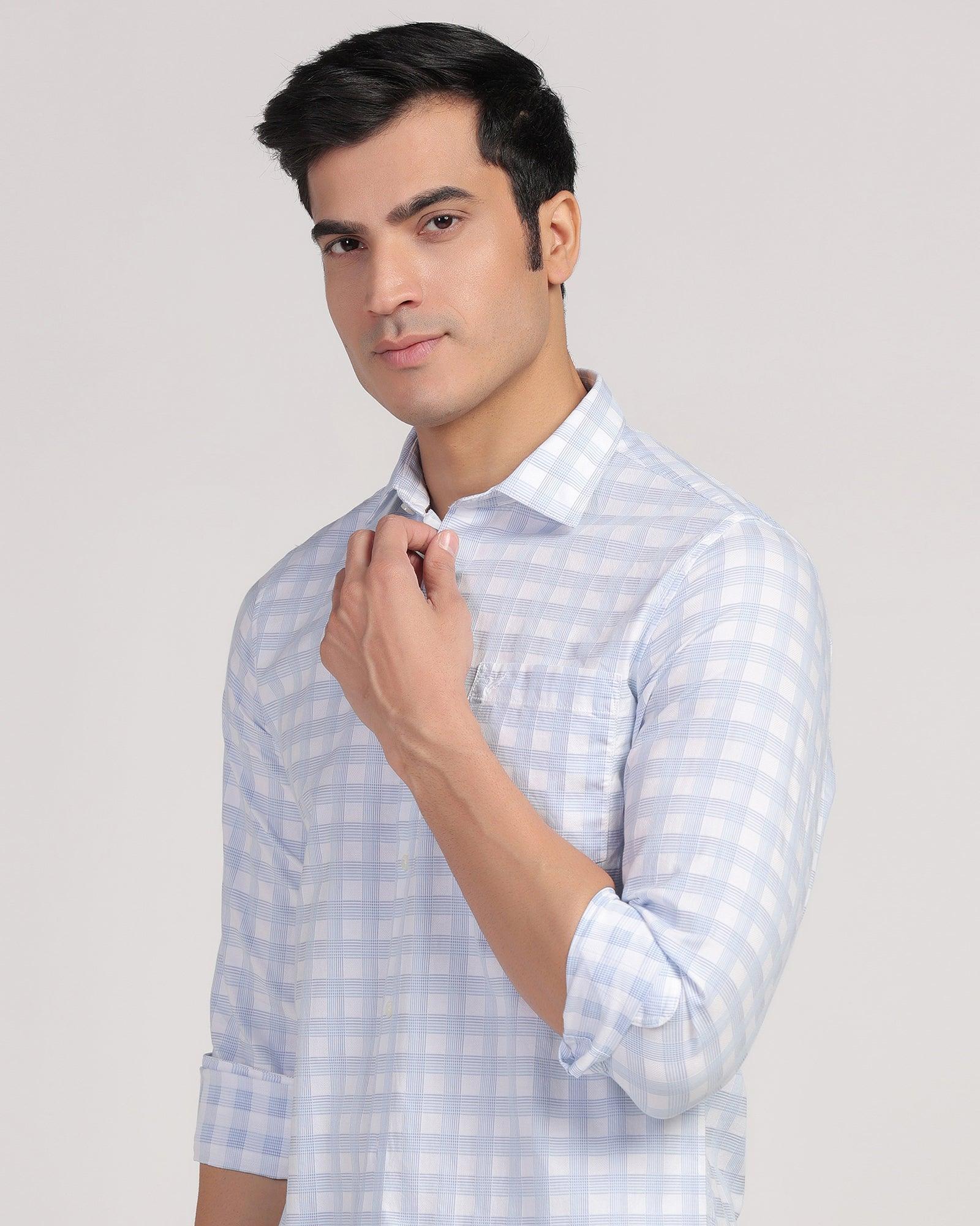 Casual Blue Check Shirt - Torin - Blackberrys