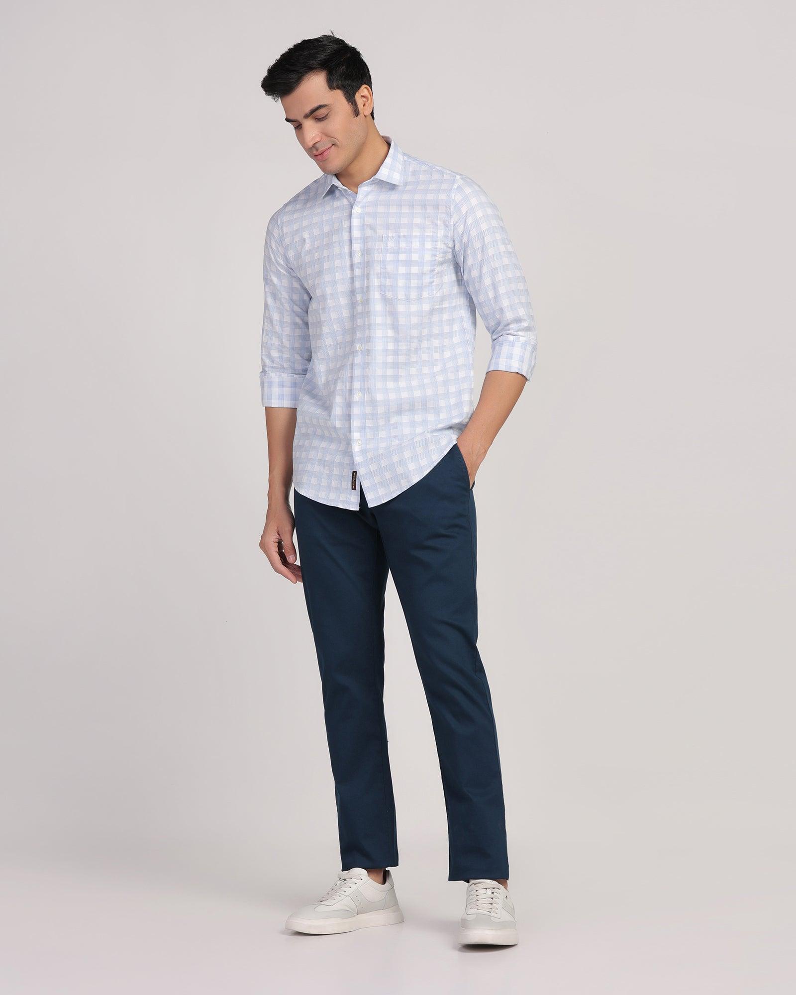 Casual Blue Check Shirt - Torin - Blackberrys