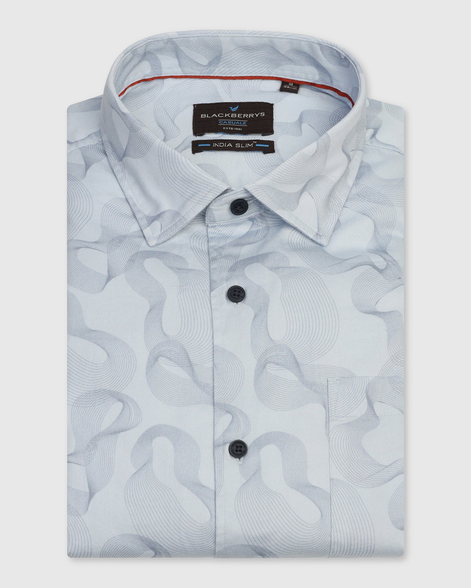 Casual Blue Printed Shirt - Heath