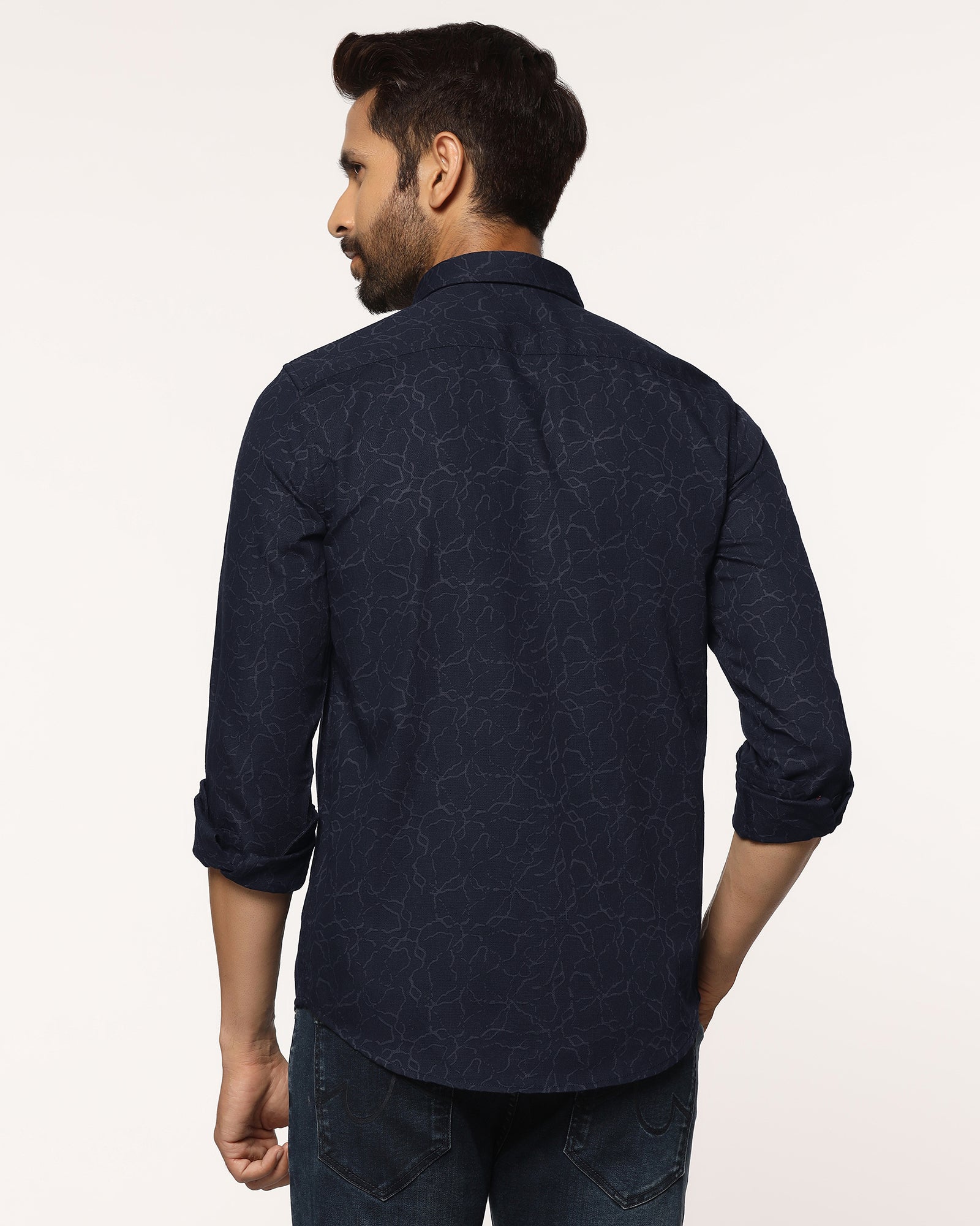 Casual Blue Printed Shirt - Mercer