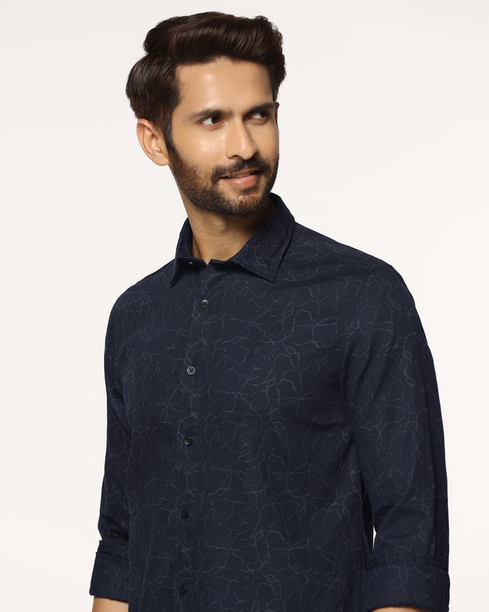 Casual Blue Printed Shirt - Mercer