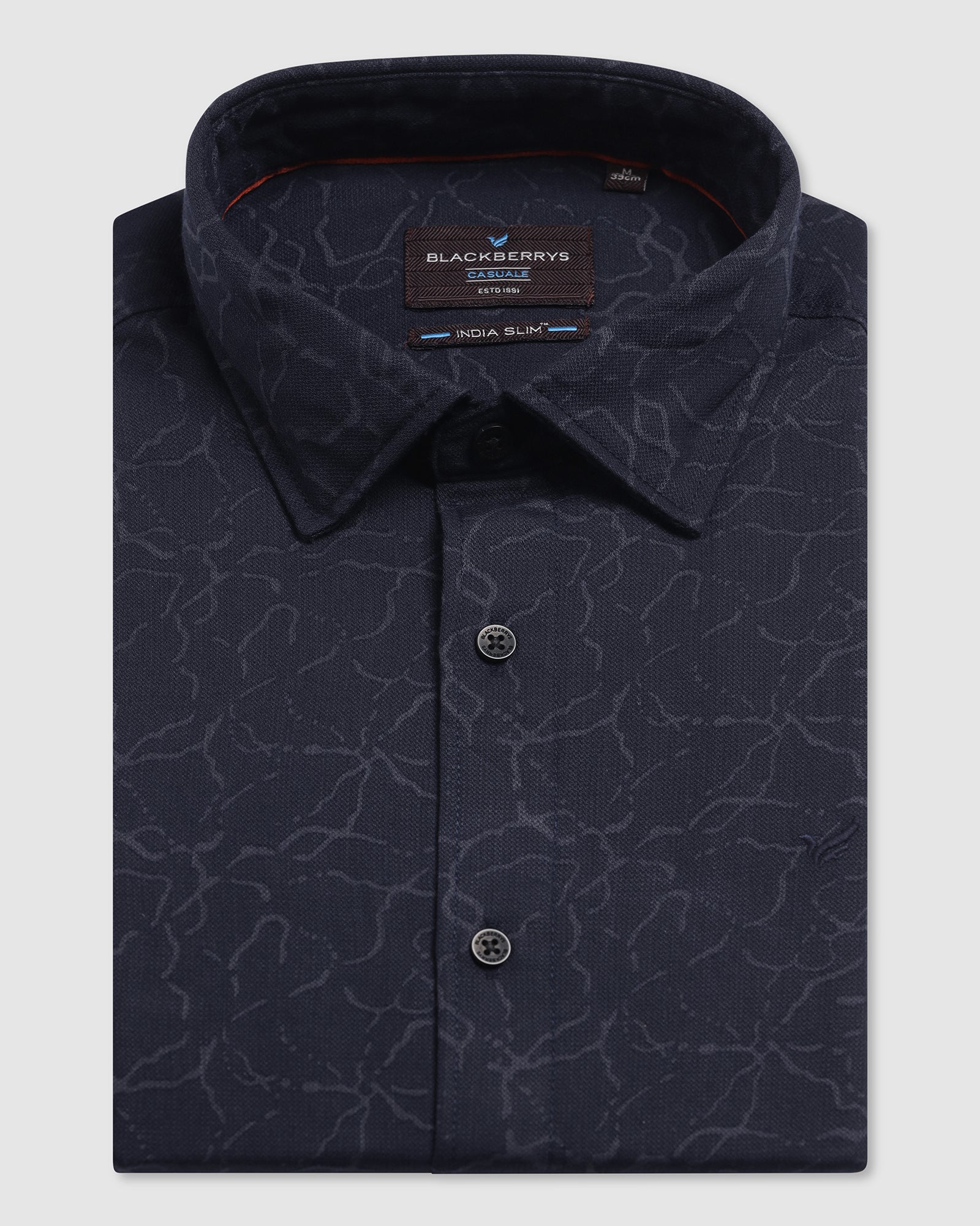 Casual Blue Printed Shirt - Mercer