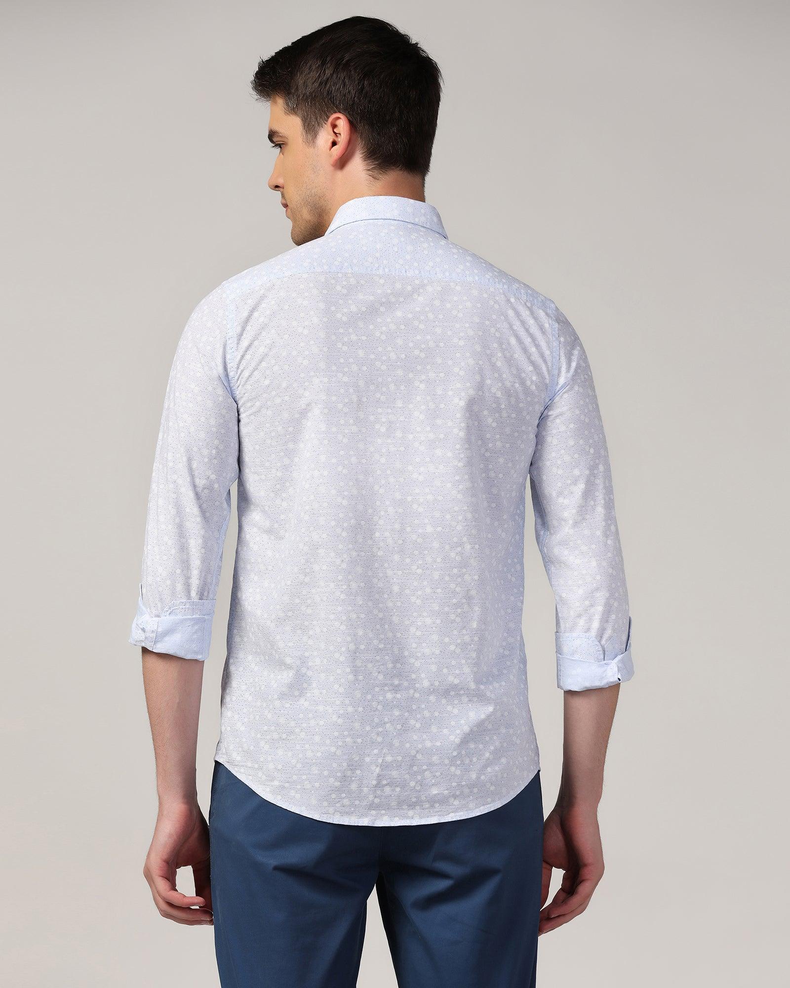Casual Blue Printed Shirt - Salsa - Blackberrys