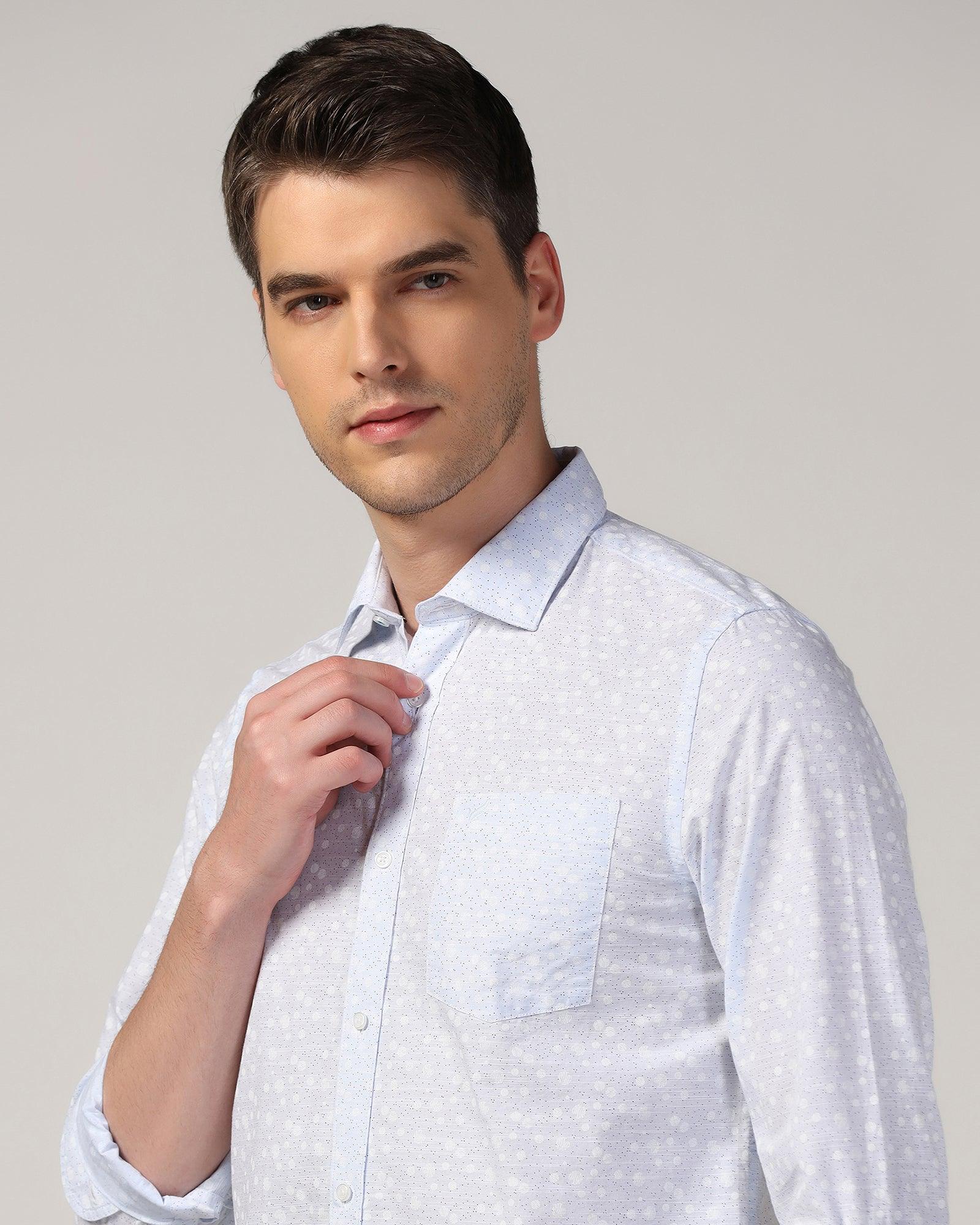 Casual Blue Printed Shirt - Salsa - Blackberrys