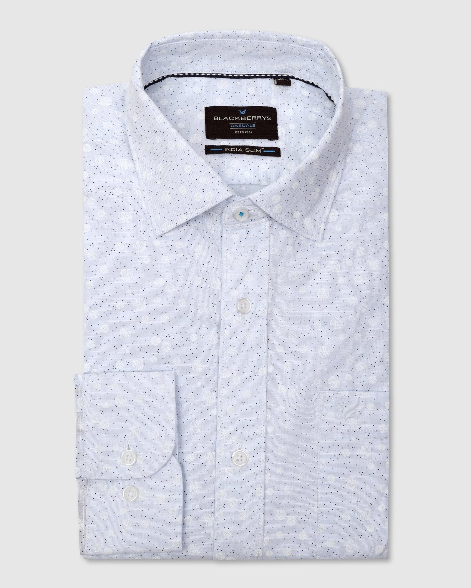 Casual Blue Printed Shirt - Salsa - Blackberrys