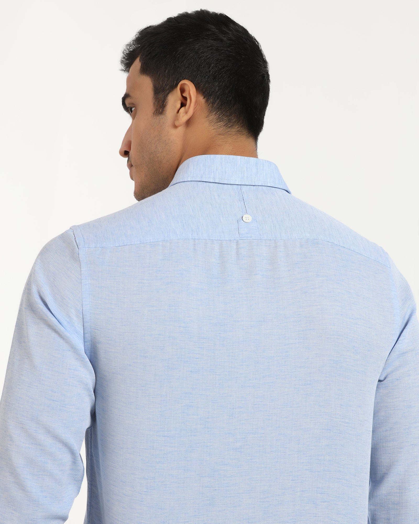 Casual Blue Solid Shirt - Josko